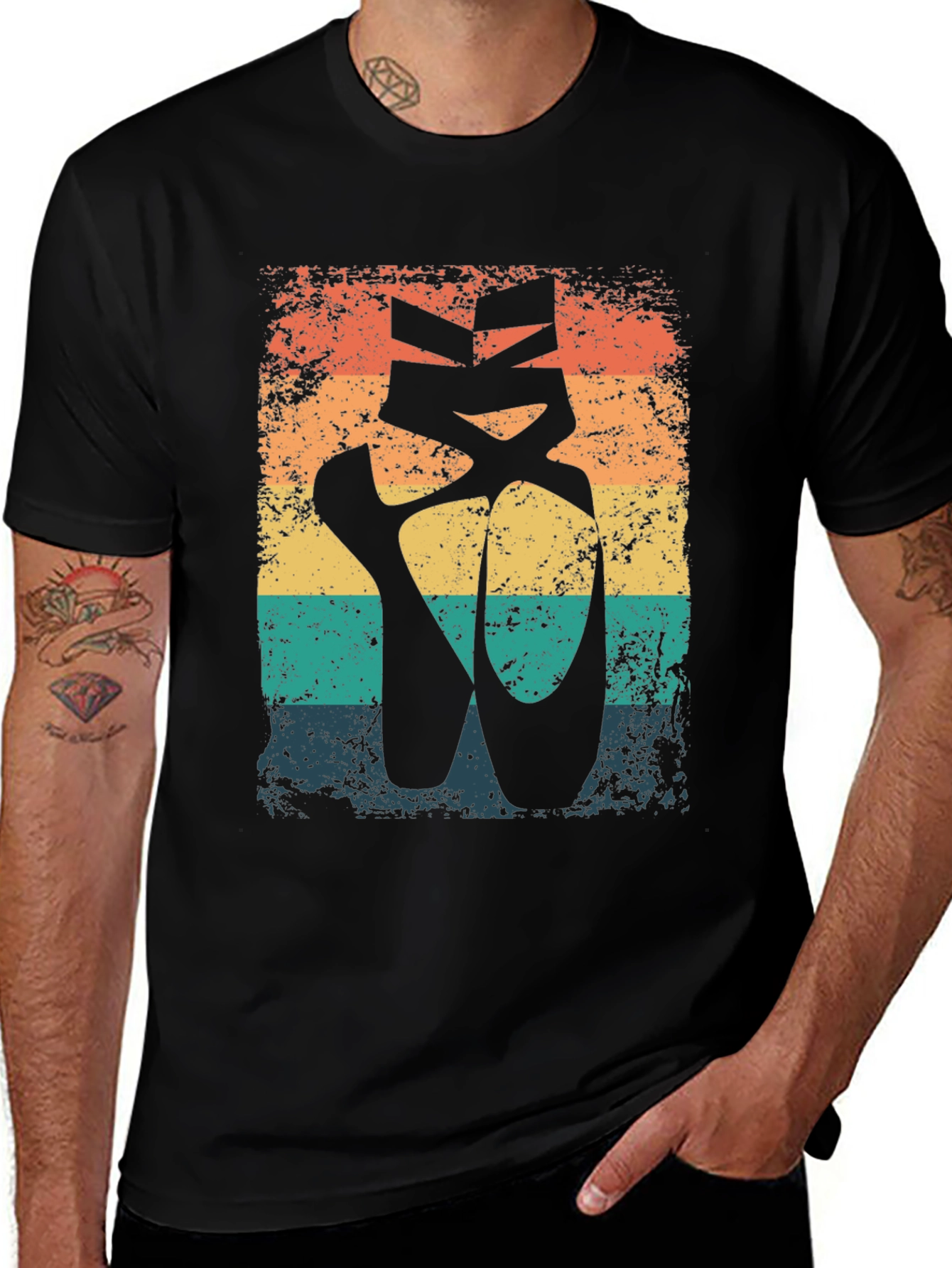 Vintage Ballet Pointe Shoes Graphic Tee