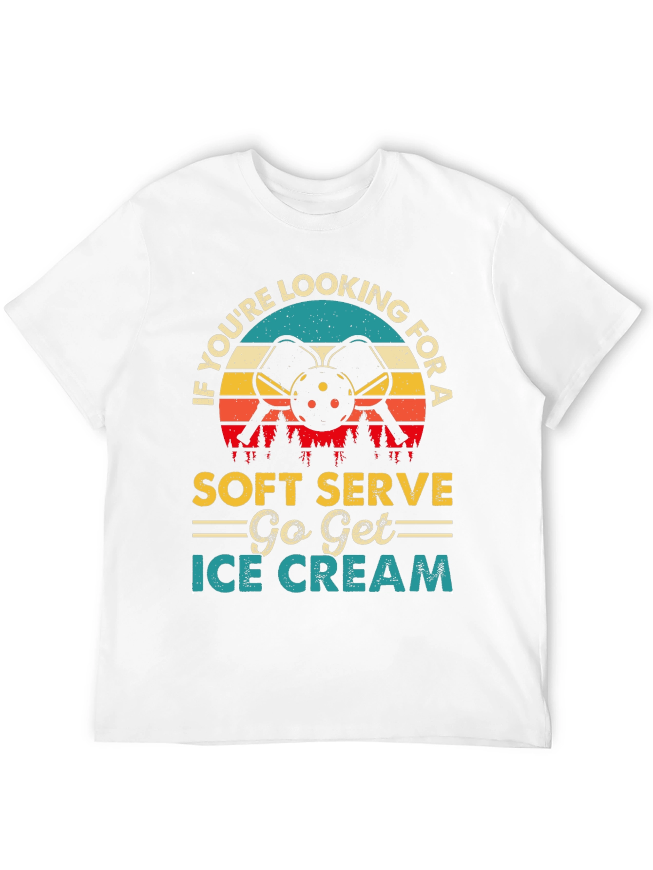 Soft Serve Ice Cream Pickleball T-Shirt