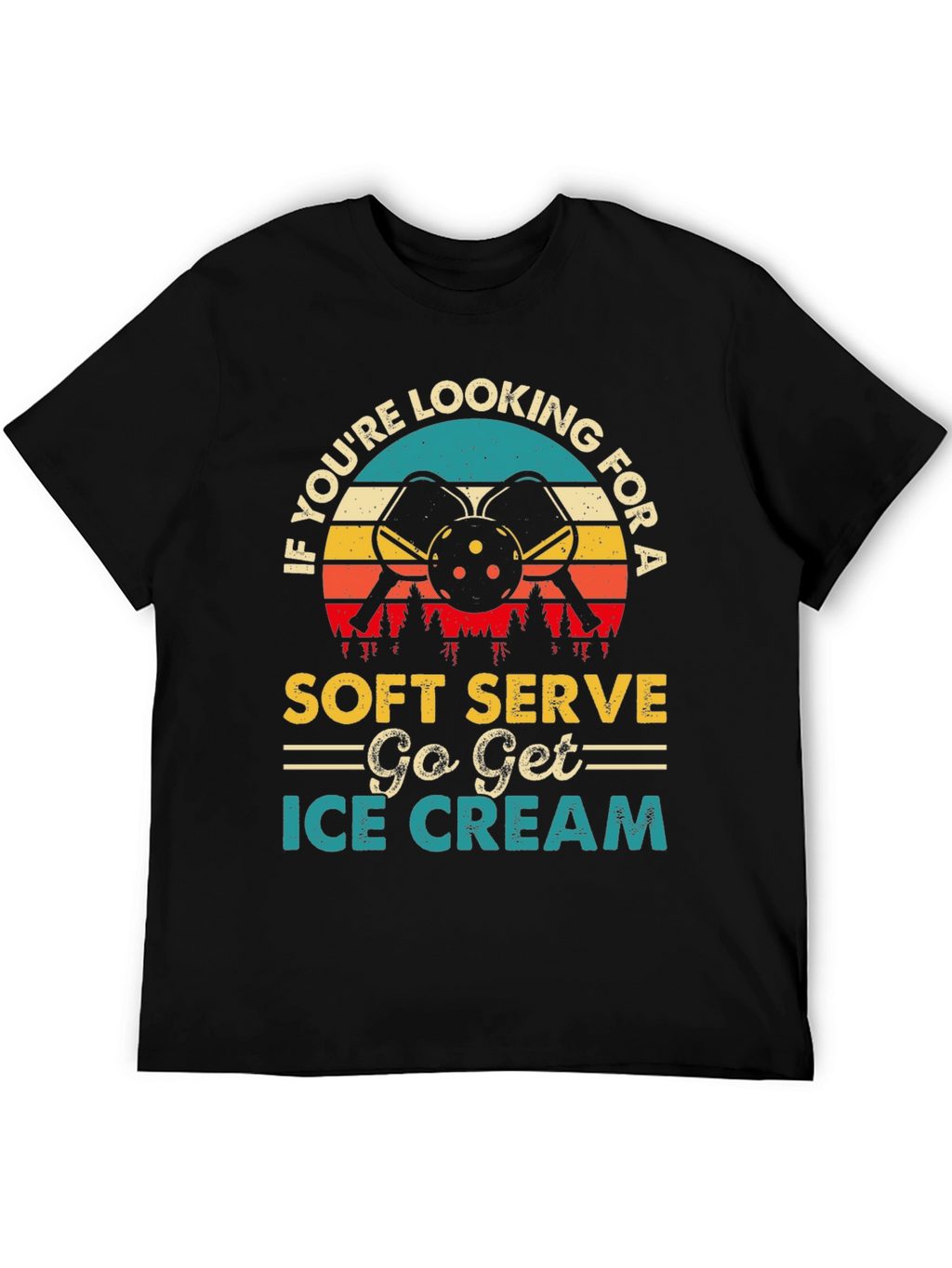 Soft Serve Ice Cream Pickleball T-Shirt