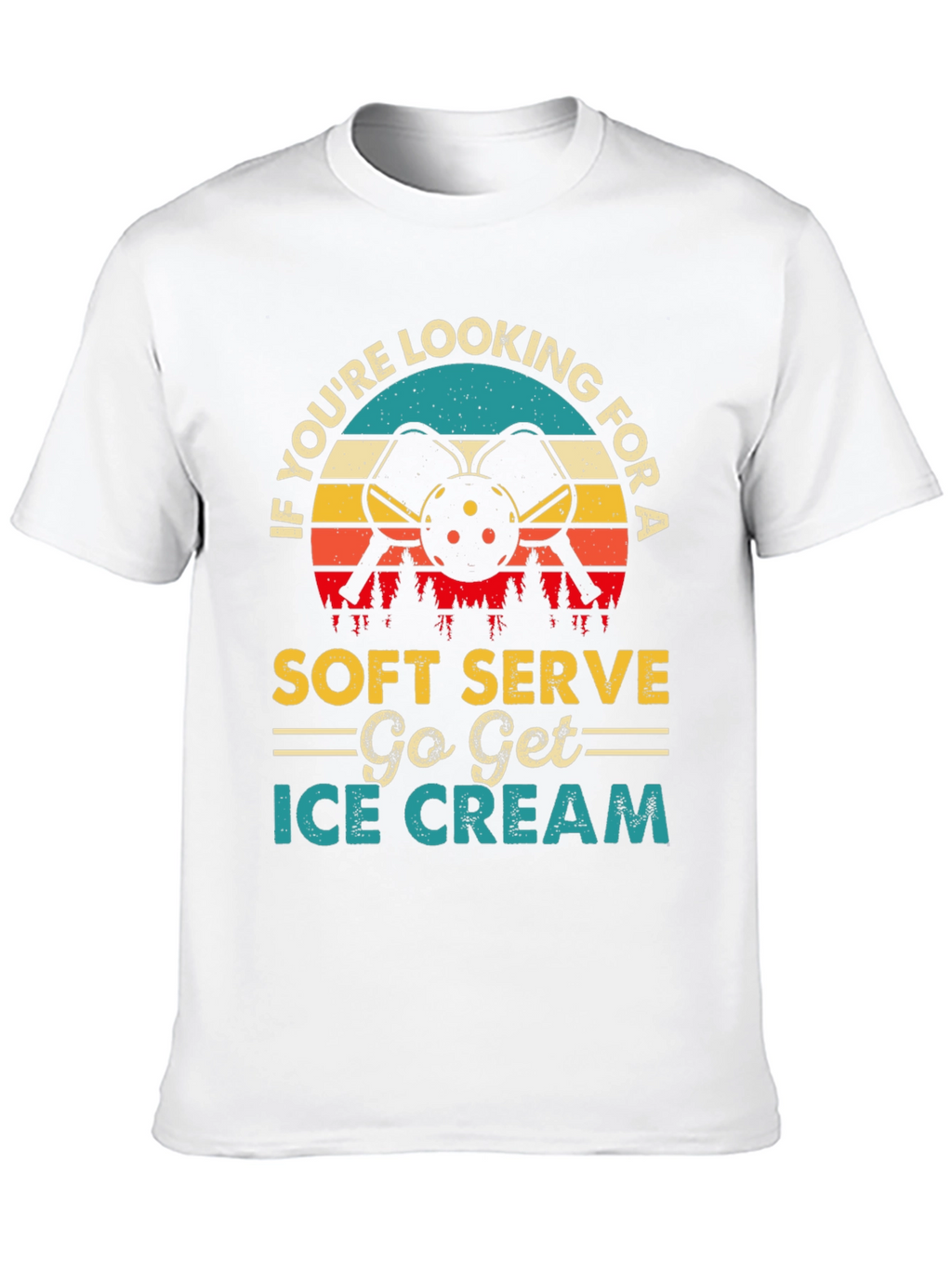 Soft Serve Ice Cream Pickleball T-Shirt