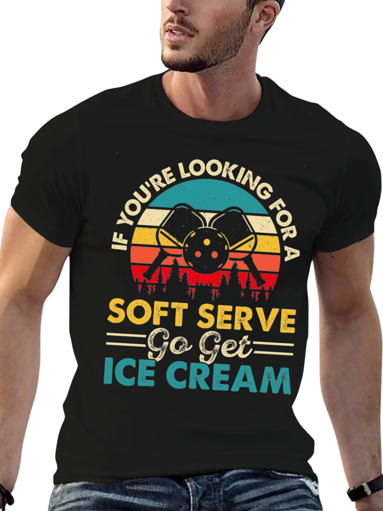 Soft Serve Ice Cream Pickleball T-Shirt