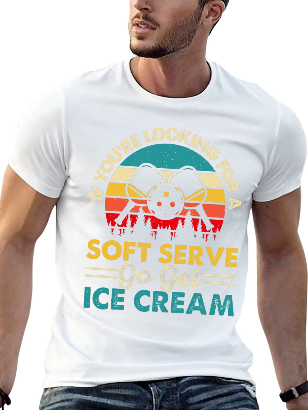 Soft Serve Ice Cream Pickleball T-Shirt