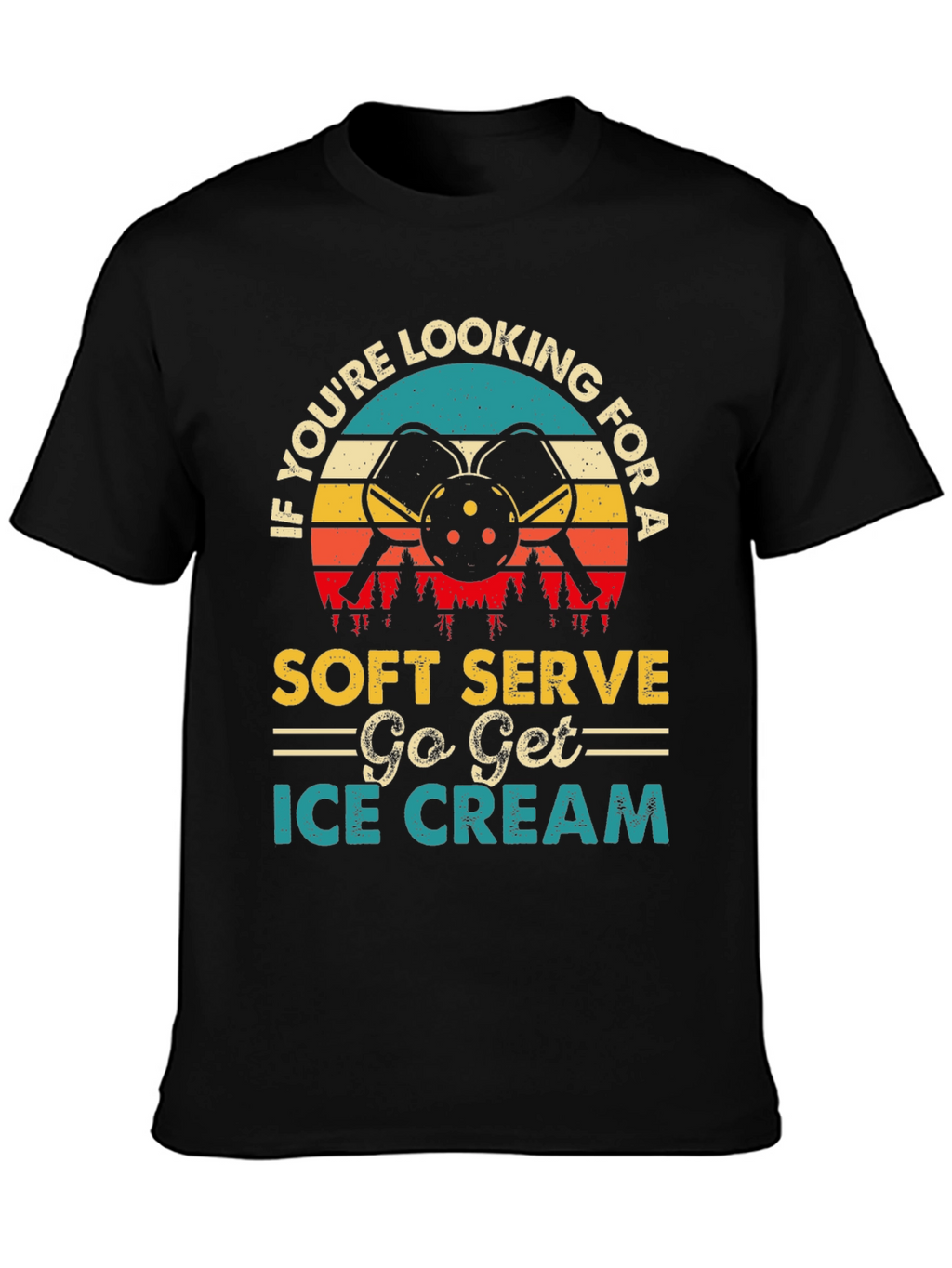 Soft Serve Ice Cream Pickleball T-Shirt