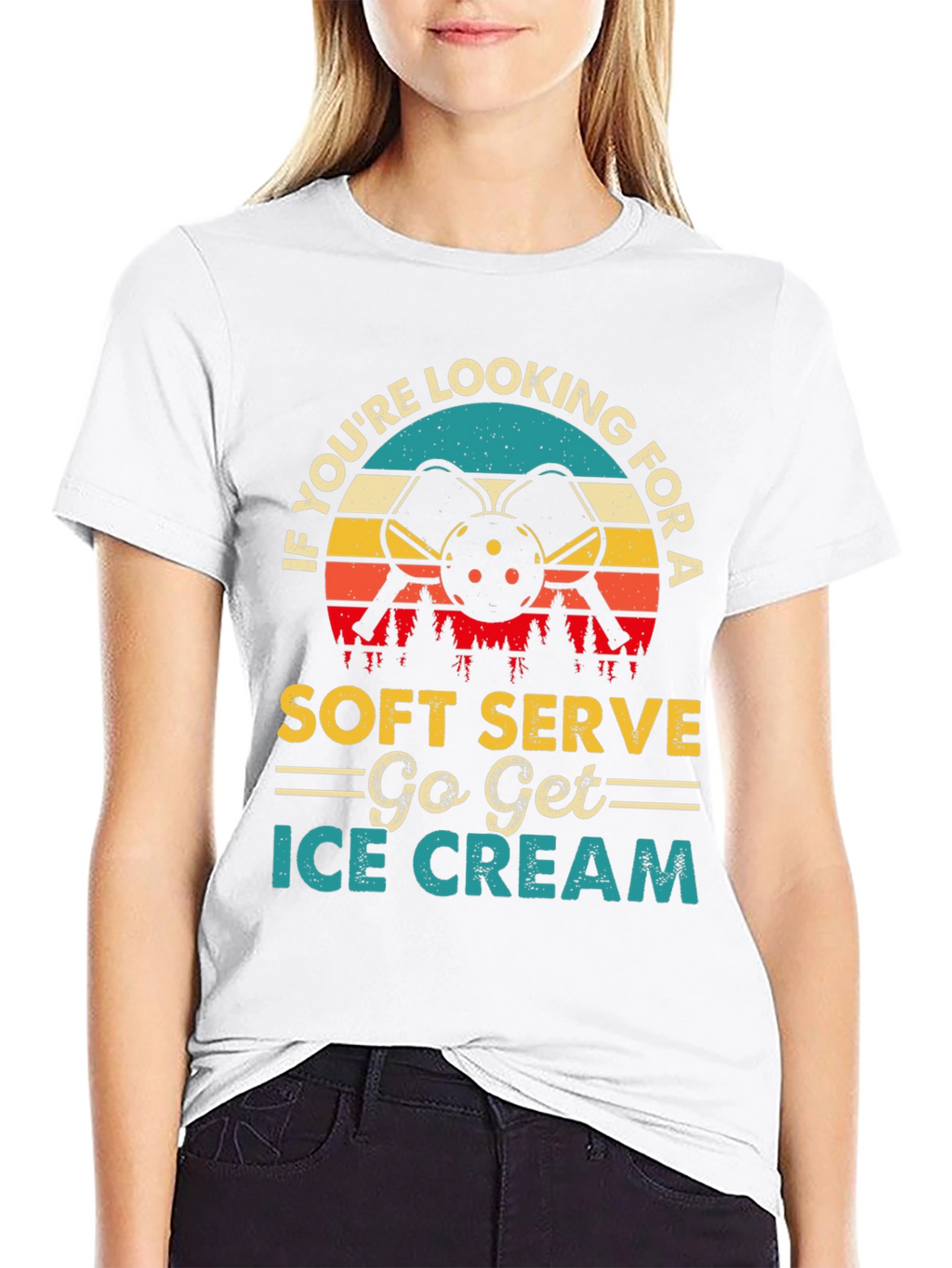 Soft Serve Ice Cream Pickleball T-Shirt