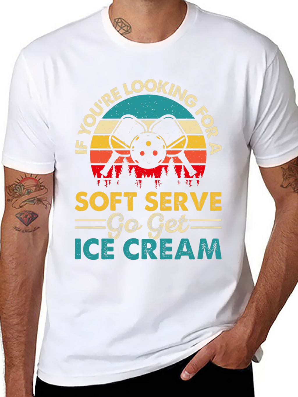 Soft Serve Ice Cream Pickleball T-Shirt