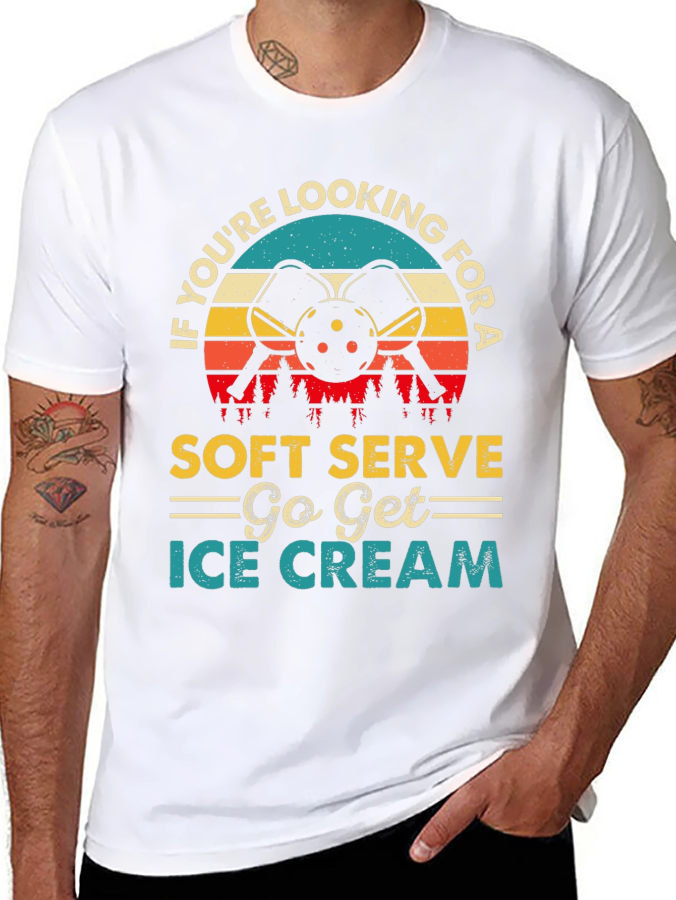 Soft Serve Ice Cream Pickleball T-Shirt