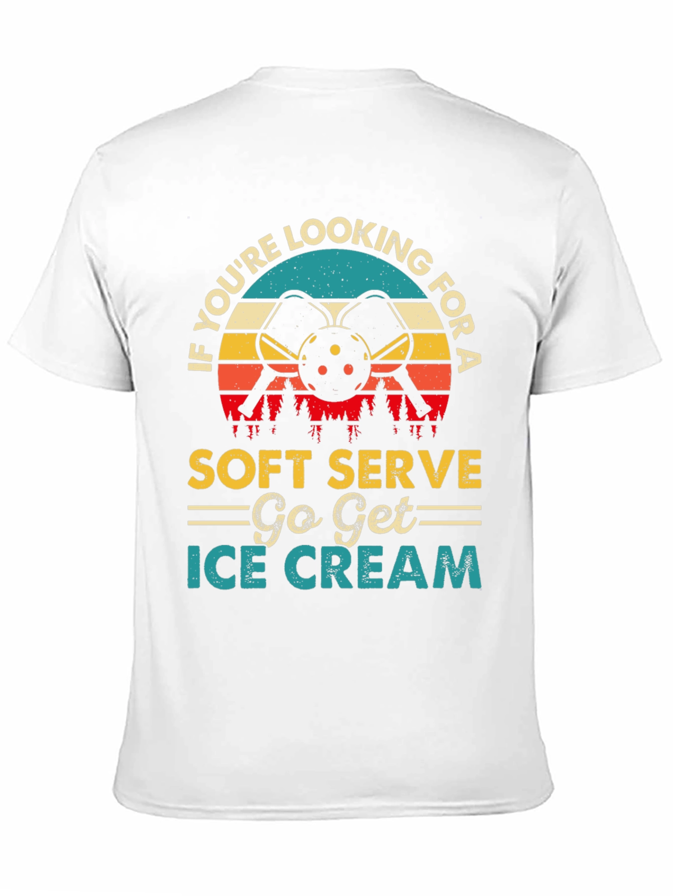 Soft Serve Ice Cream Pickleball T-Shirt