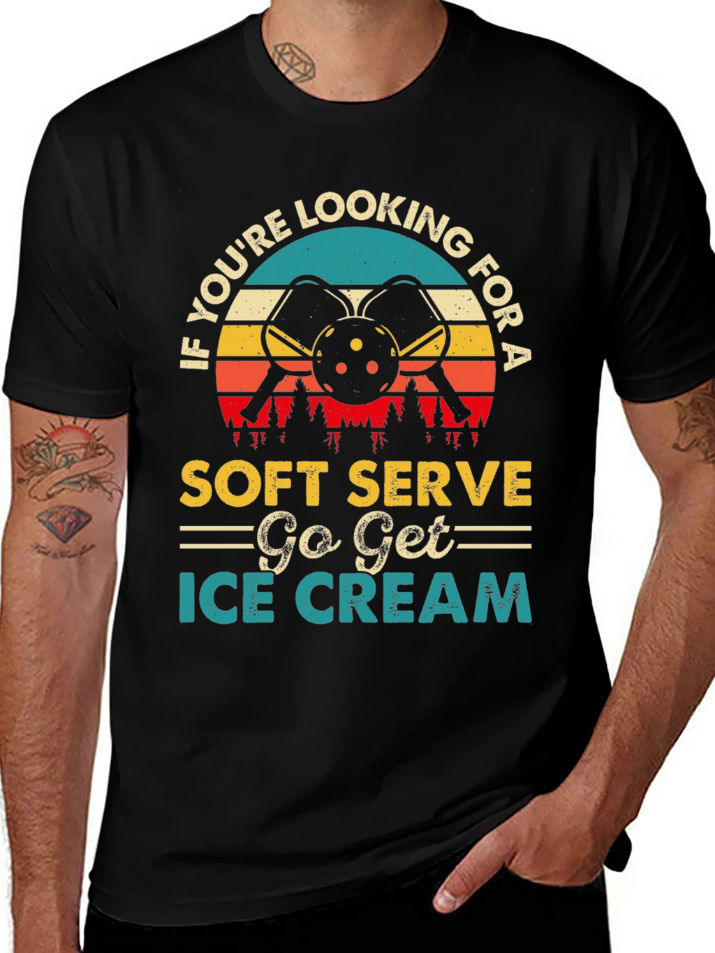 Soft Serve Ice Cream Pickleball T-Shirt