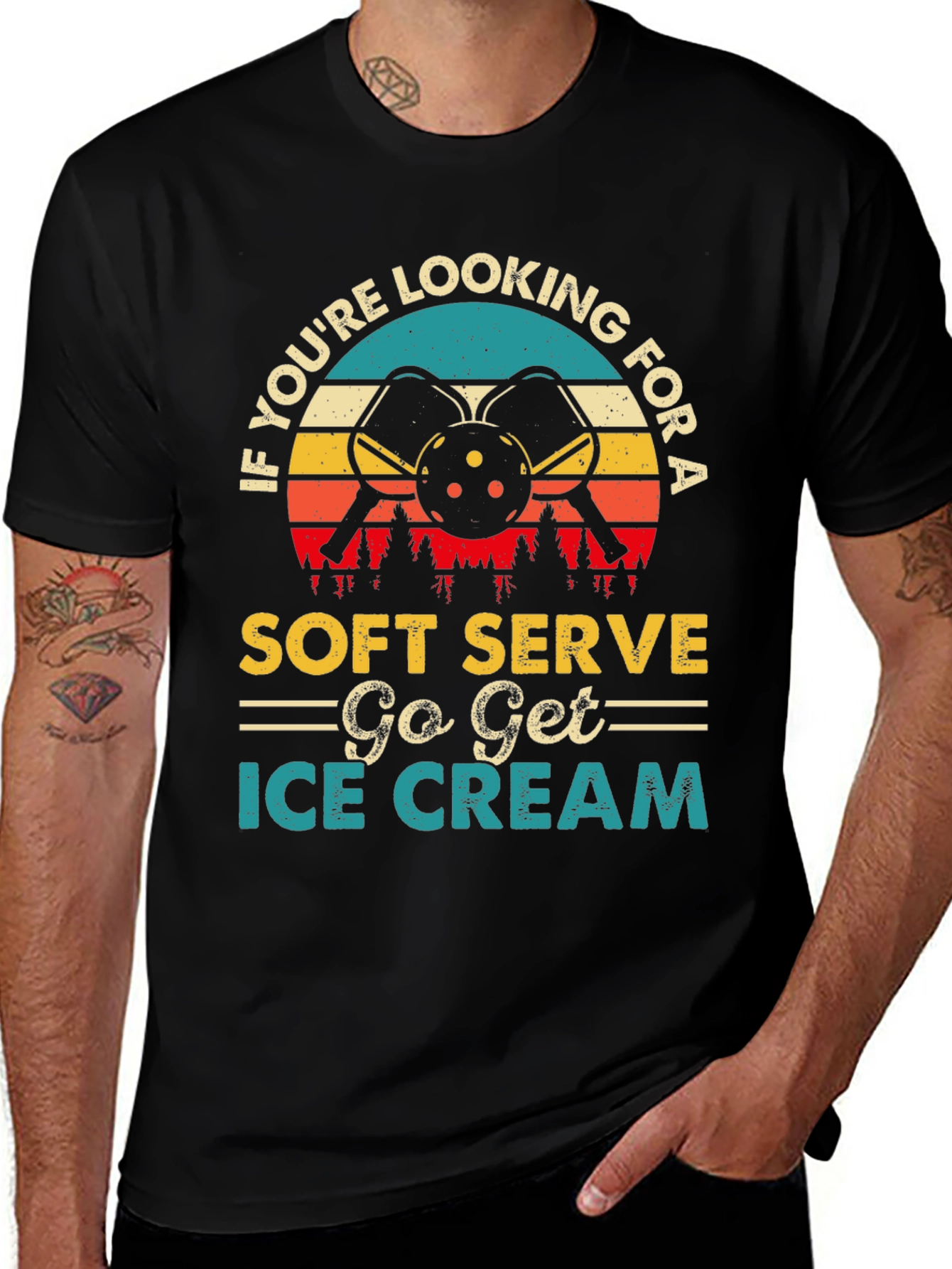 Soft Serve Ice Cream Pickleball T-Shirt