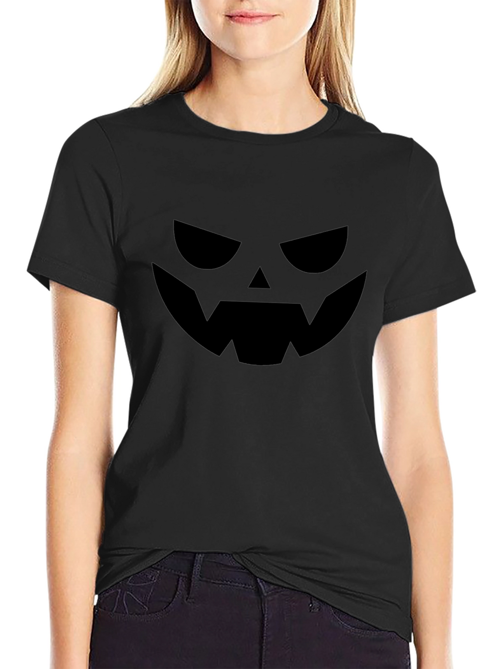 Spooky Jack-o-Lantern Graphic T-Shirt
