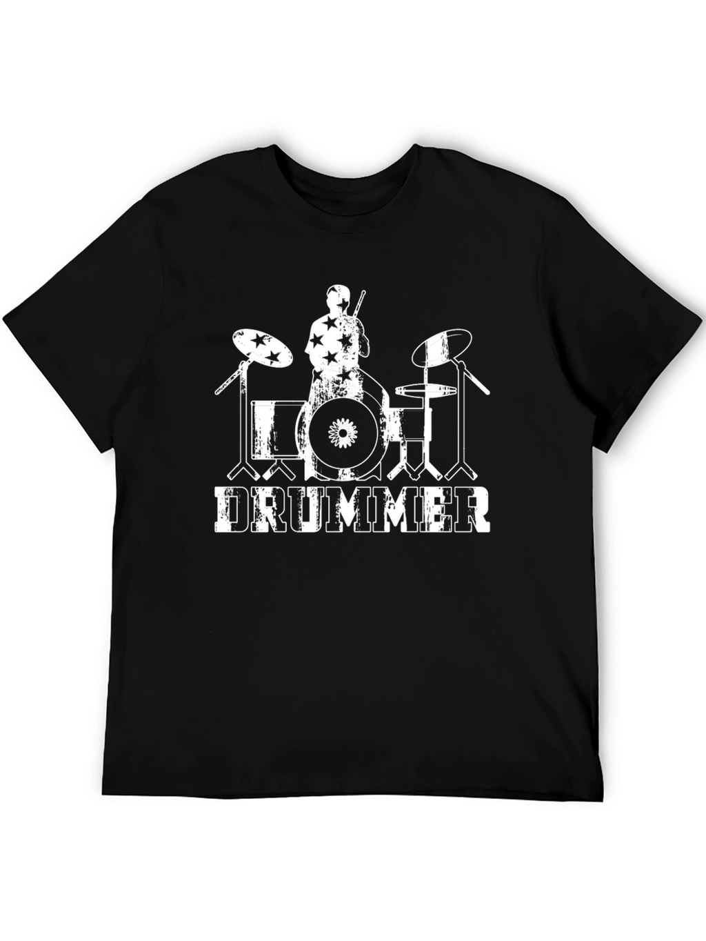 Drummer Graphic Tee - Mens Black T-Shirt