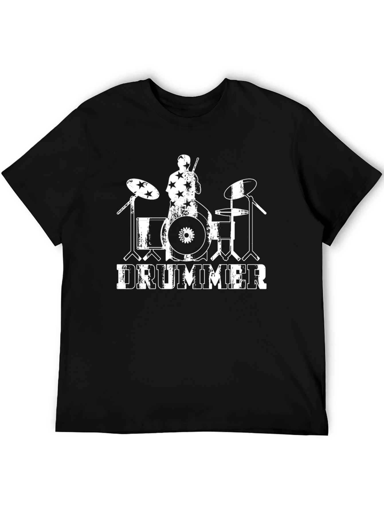 Drummer Graphic Tee - Mens Black T-Shirt