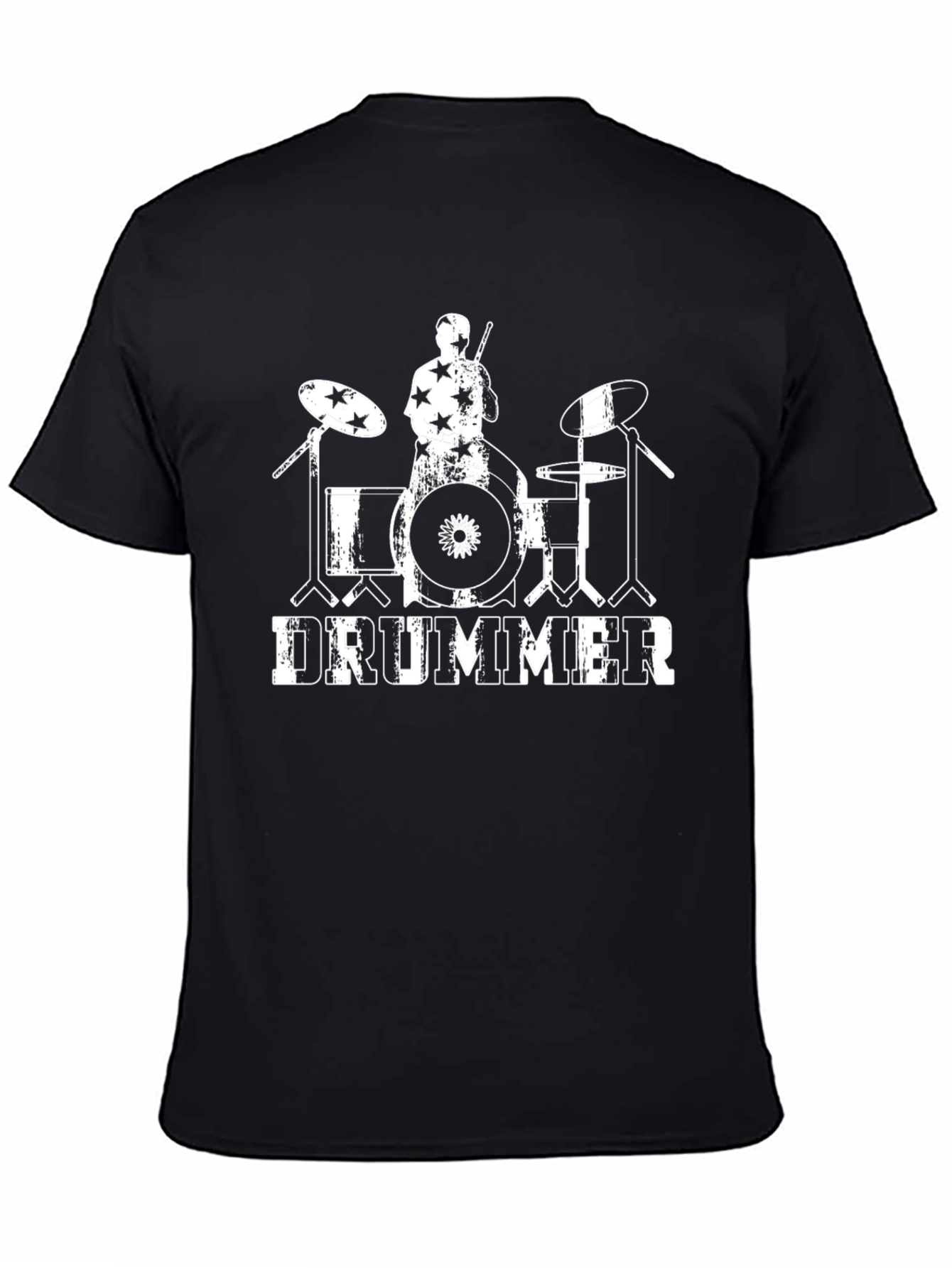 Drummer Graphic Tee - Mens Black T-Shirt