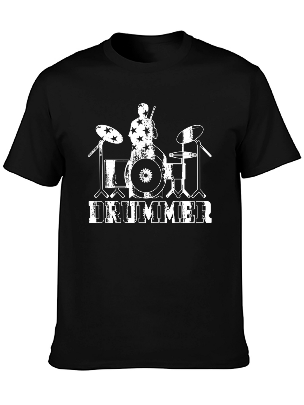 Drummer Graphic Tee - Mens Black T-Shirt