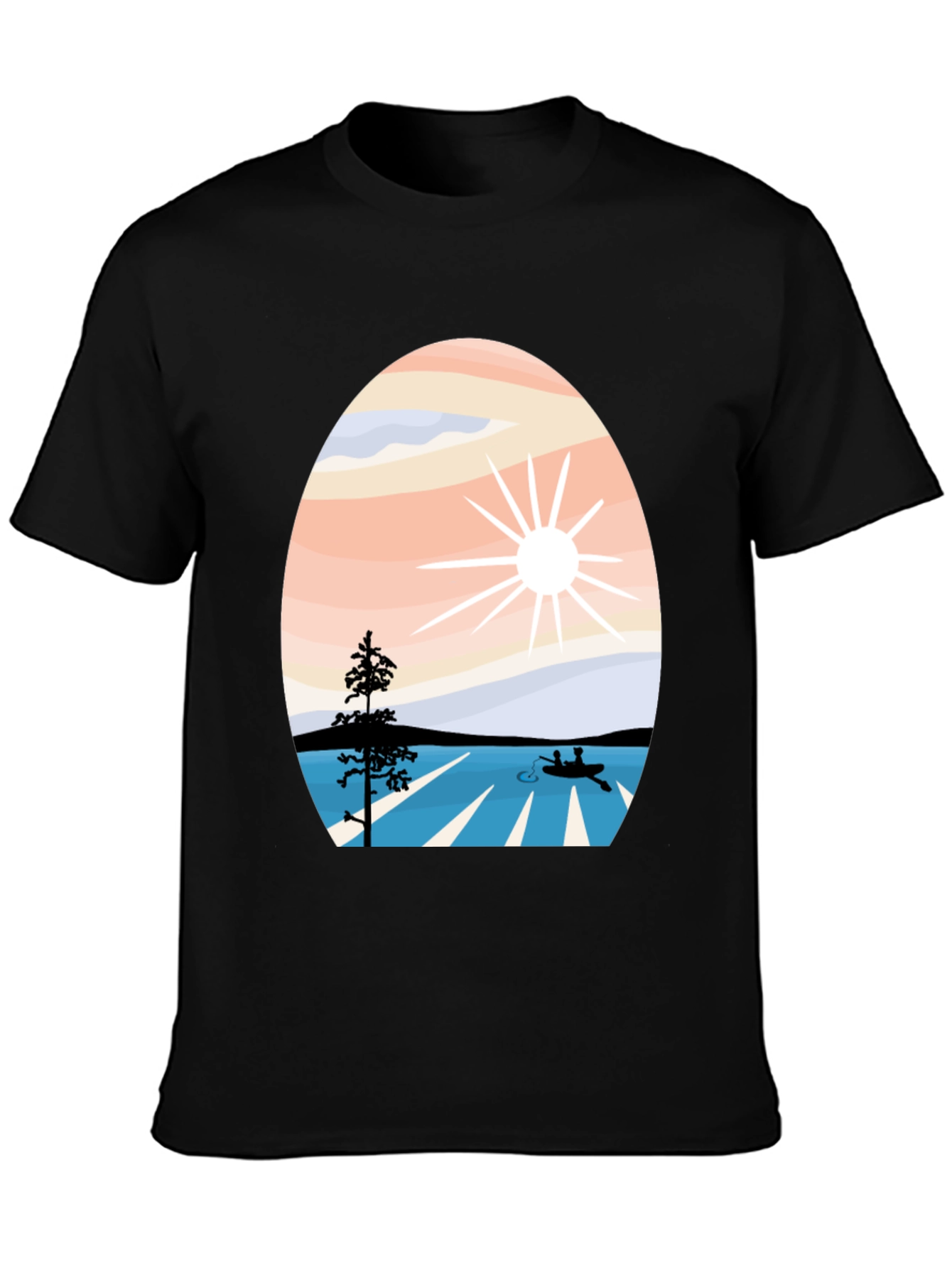 Nature Inspired Graphic Tee - Black