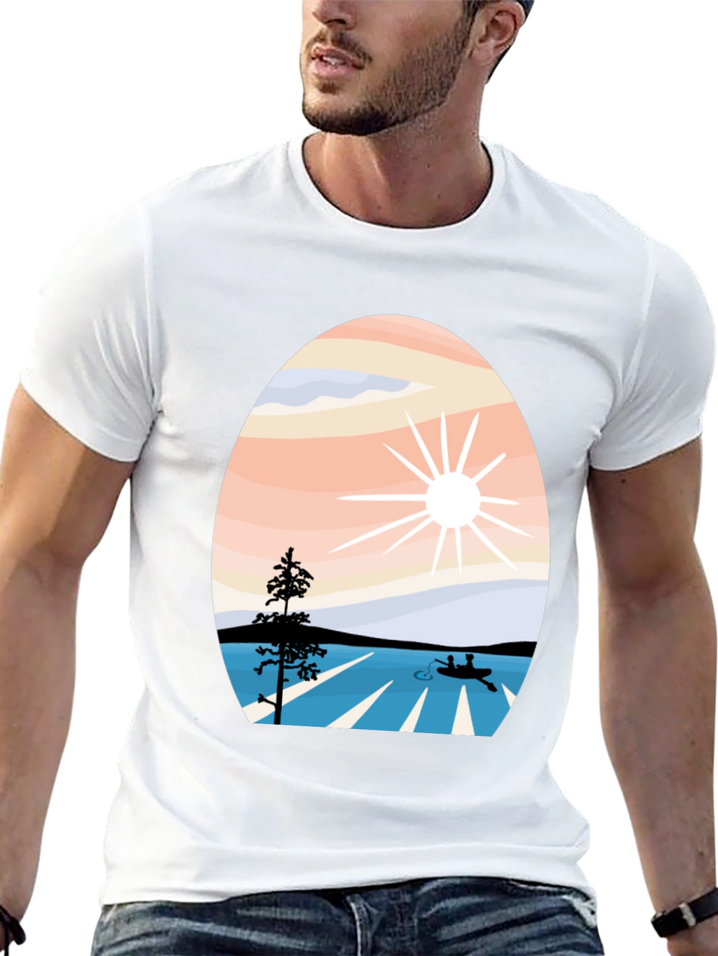 Nature Inspired Graphic Tee - Black