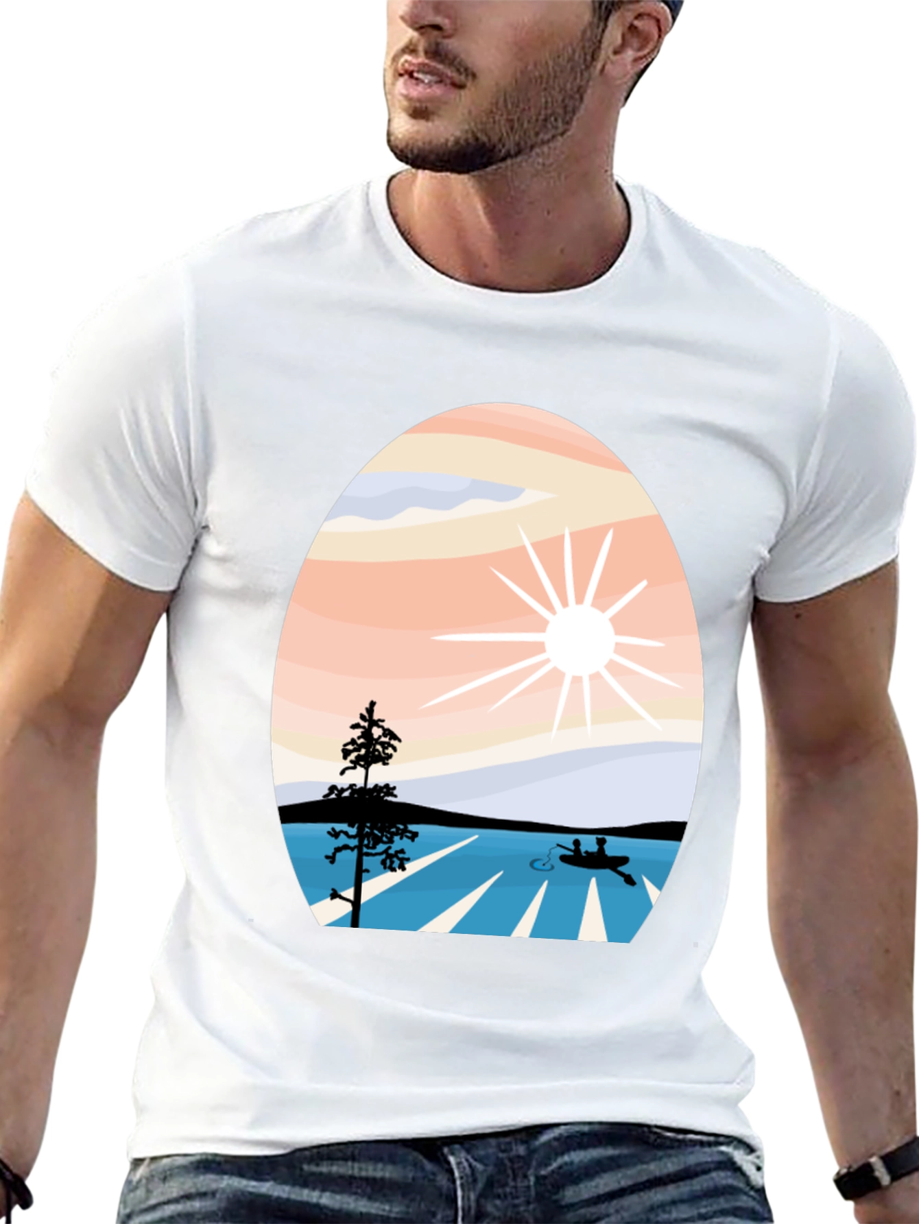 Nature Inspired Graphic Tee - Black