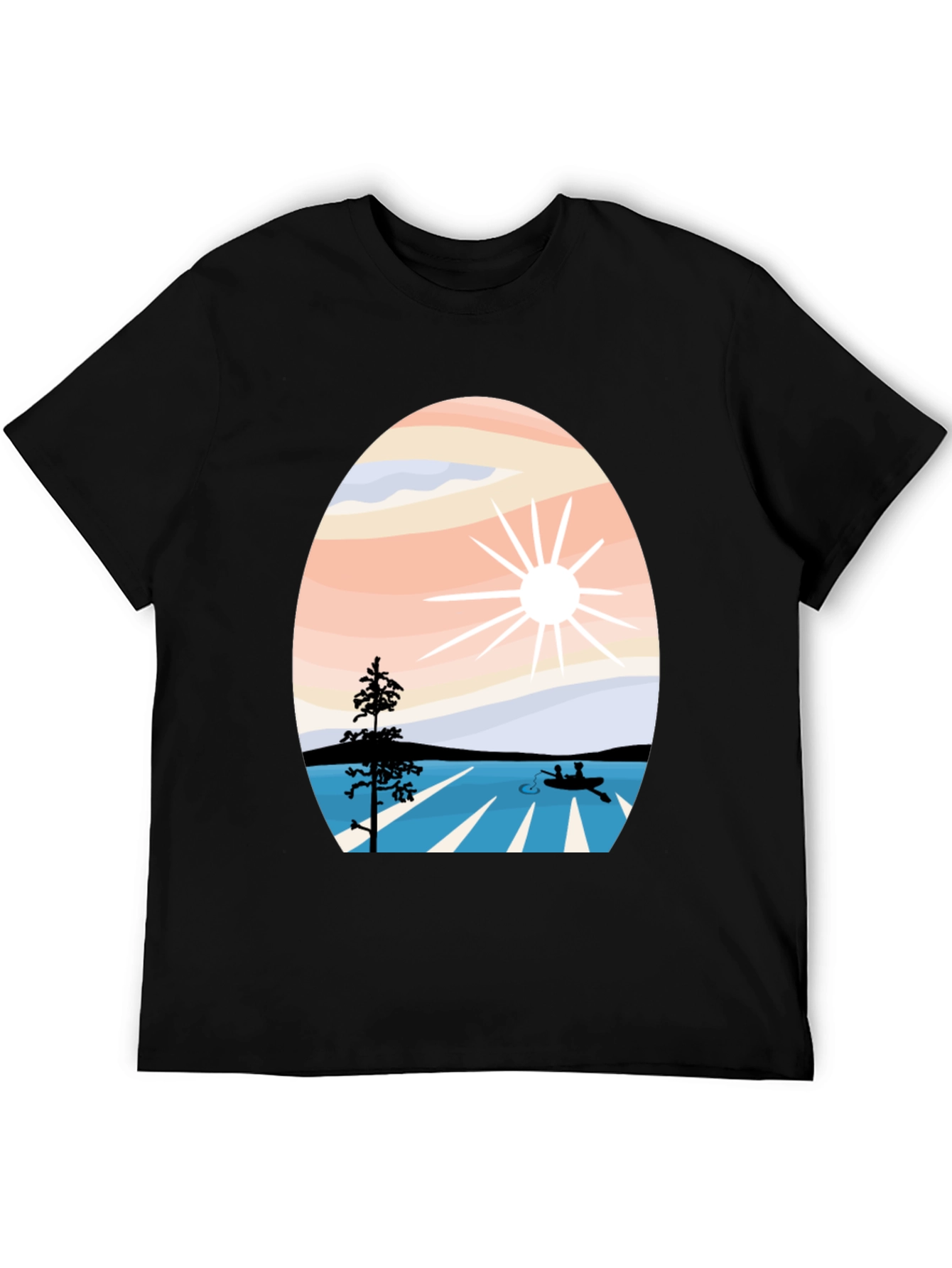 Nature Inspired Graphic Tee - Black