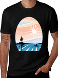 Nature Inspired Graphic Tee - Black