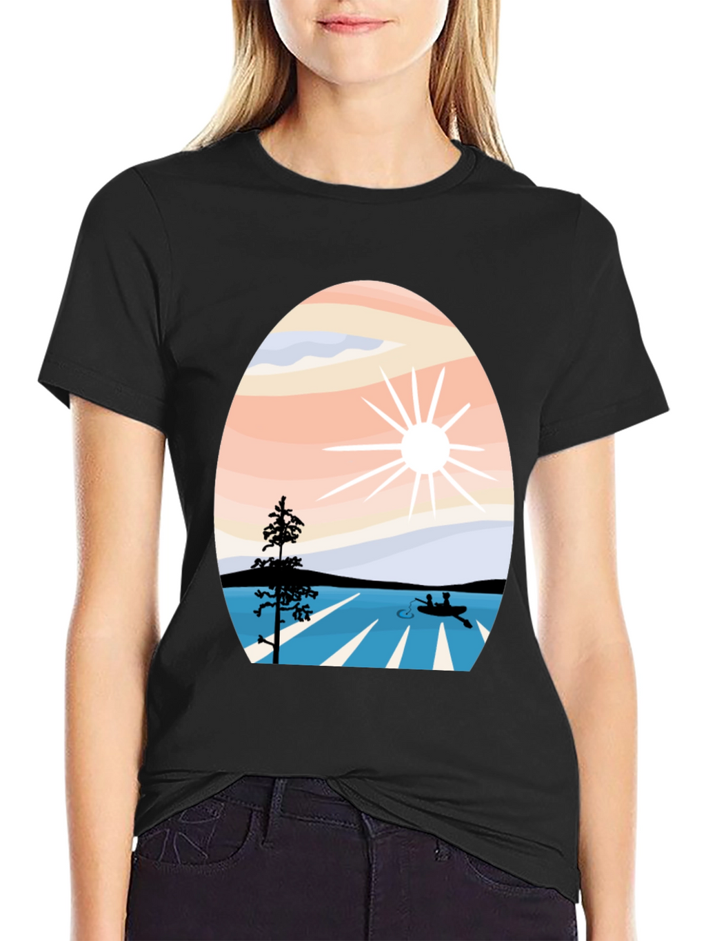 Nature Inspired Graphic Tee - Black