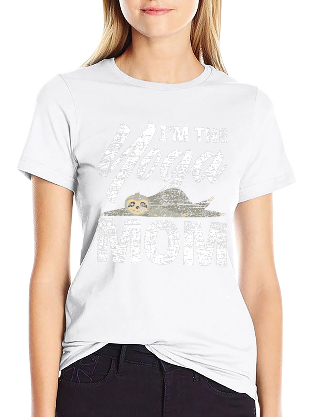 Im the Yoga Mom Distressed Graphic Tee