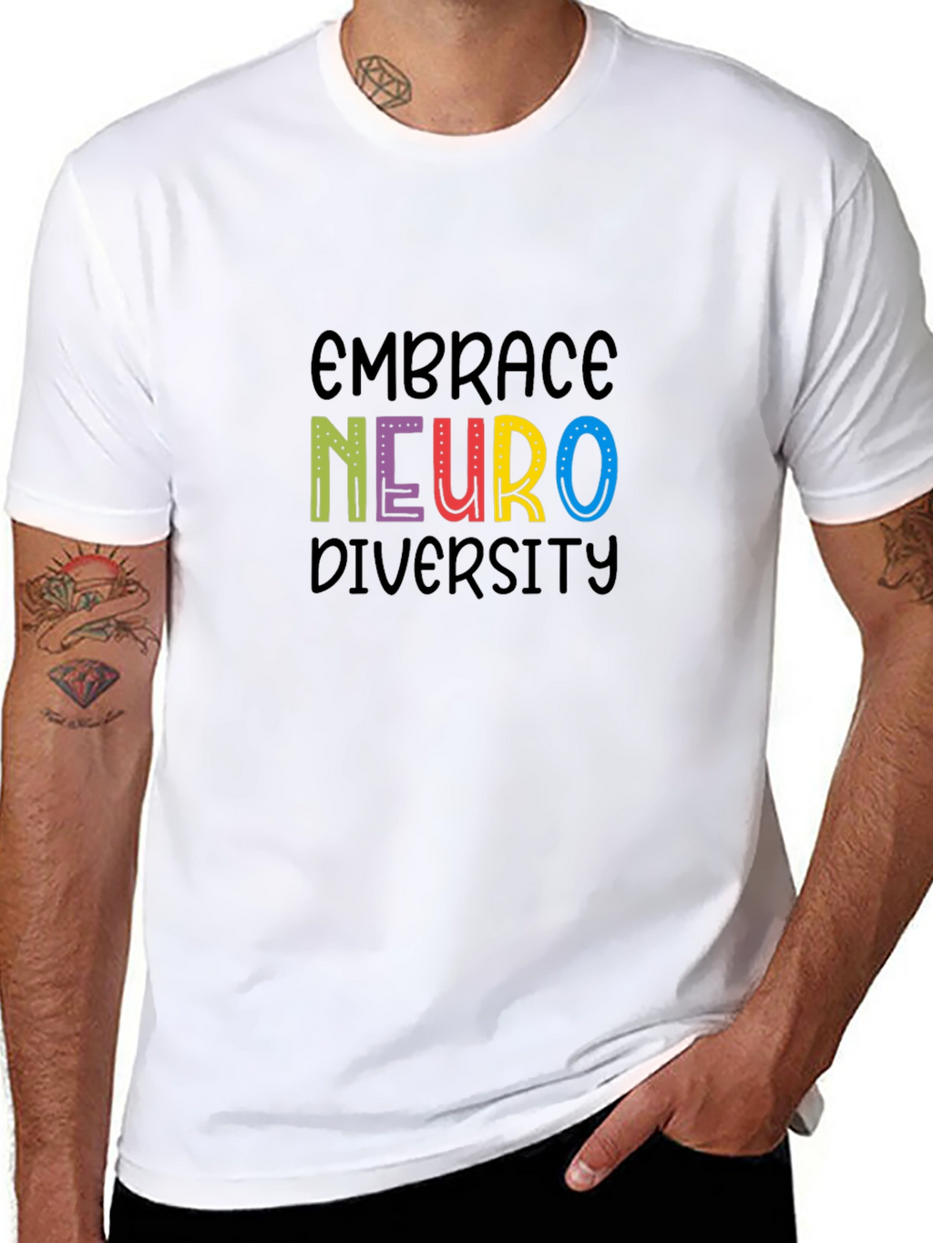 Embrace Neuro Diversity Black T-Shirt