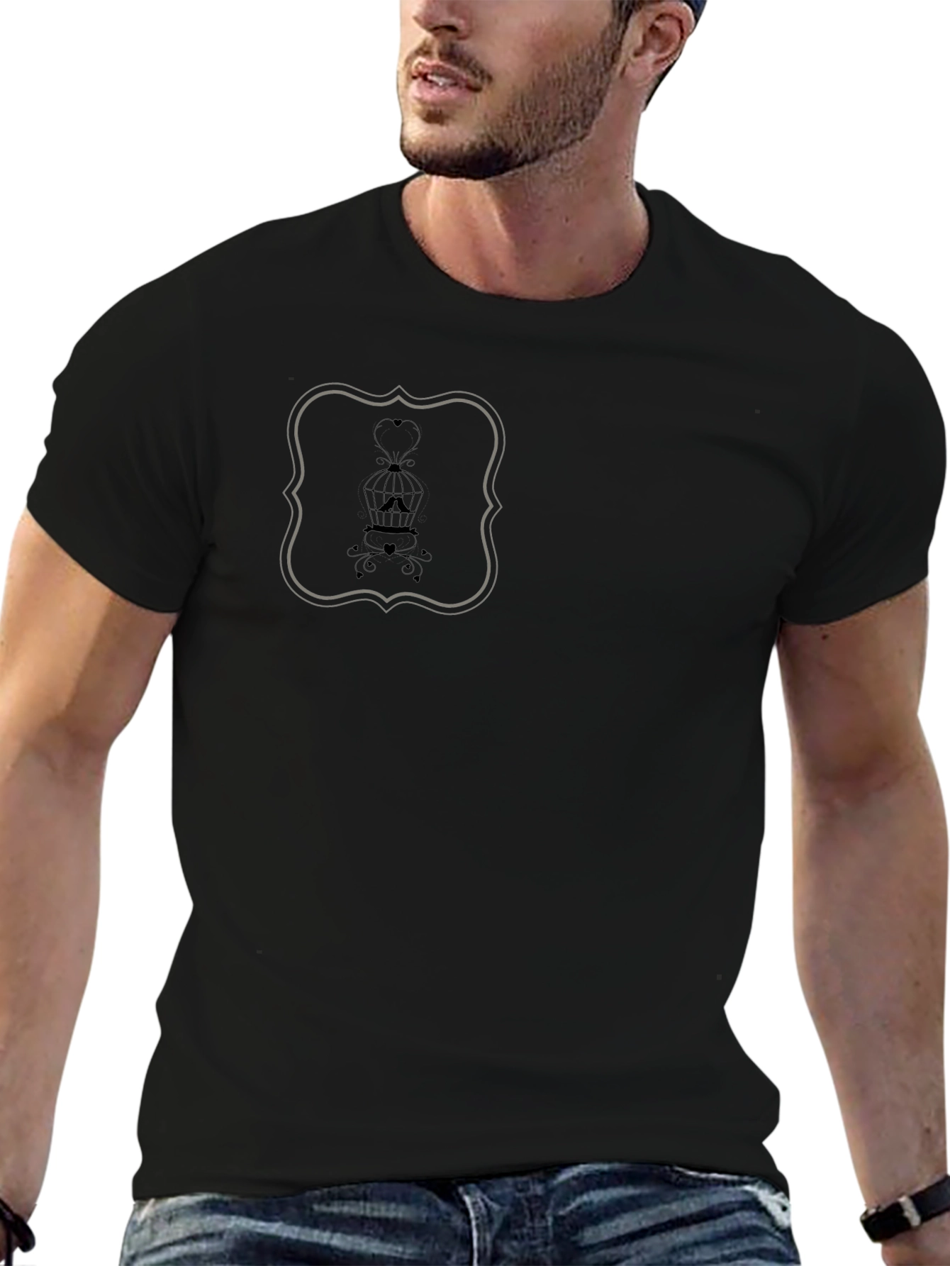 Modern Graphic Tee - Birdcage Love Design