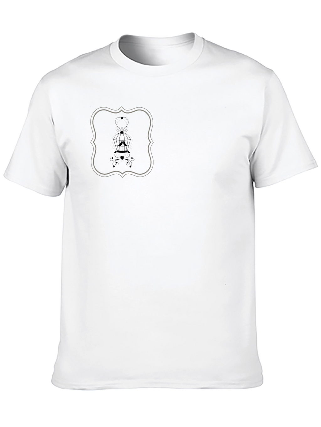 Modern Graphic Tee - Birdcage Love Design