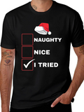 Naughty Nice I Tried Christmas T-Shirt