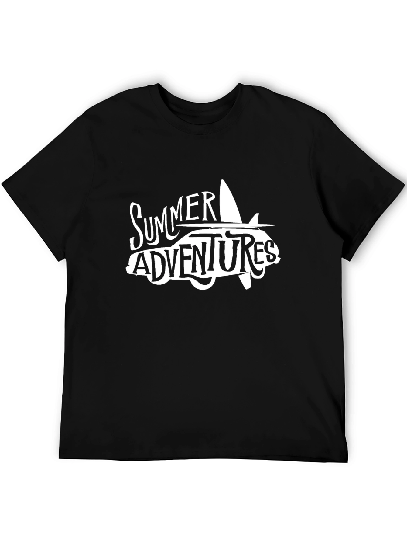 Summer Adventures Graphic T-Shirt - Black