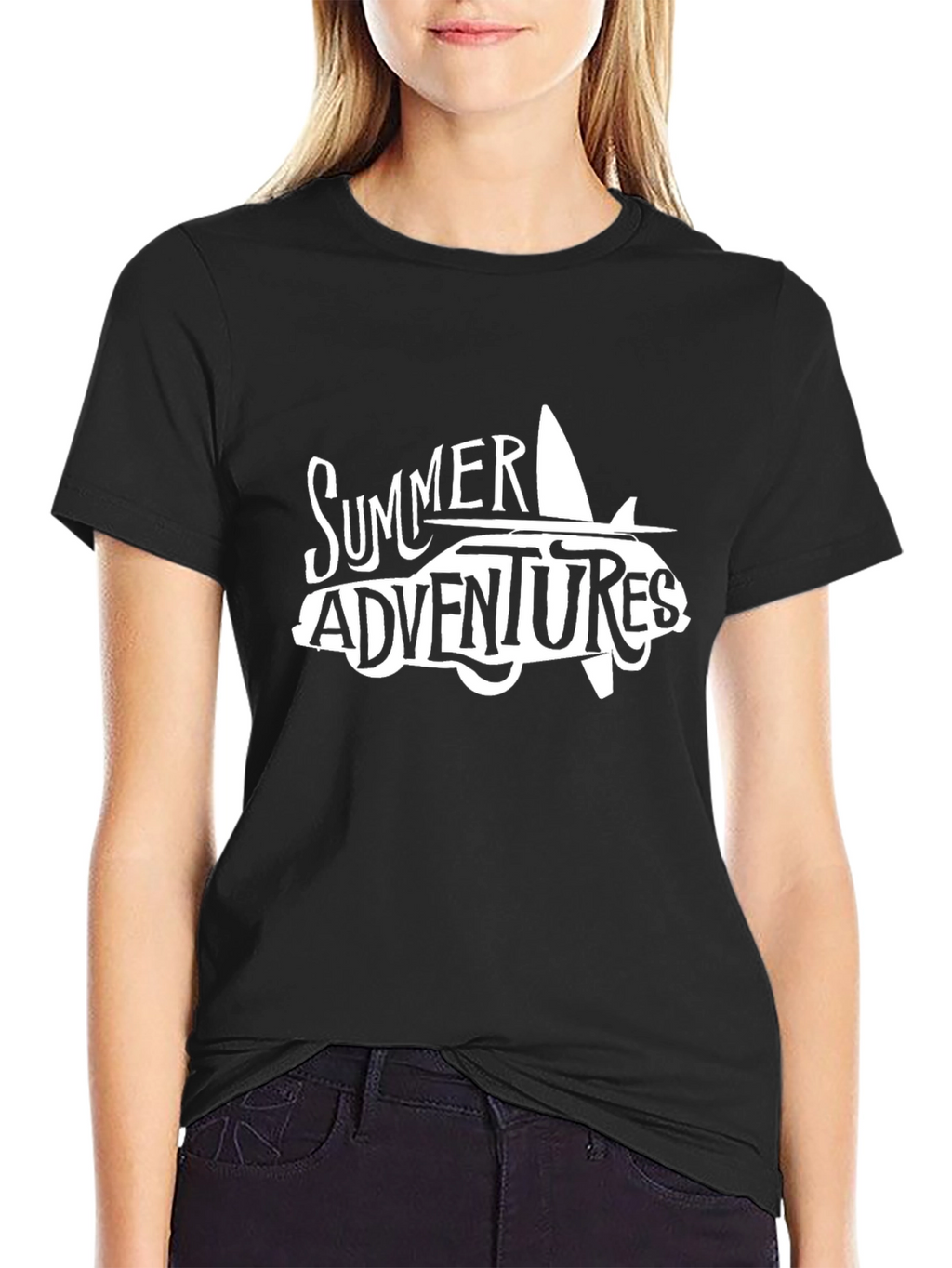 Summer Adventures Graphic T-Shirt - Black