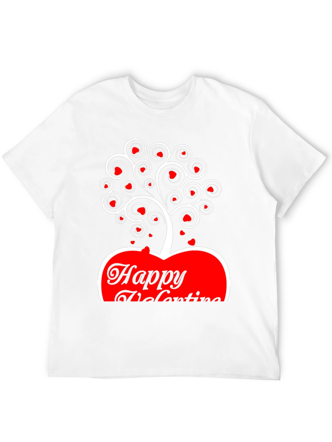 Valentines Day Heart Tree T-Shirt - Black