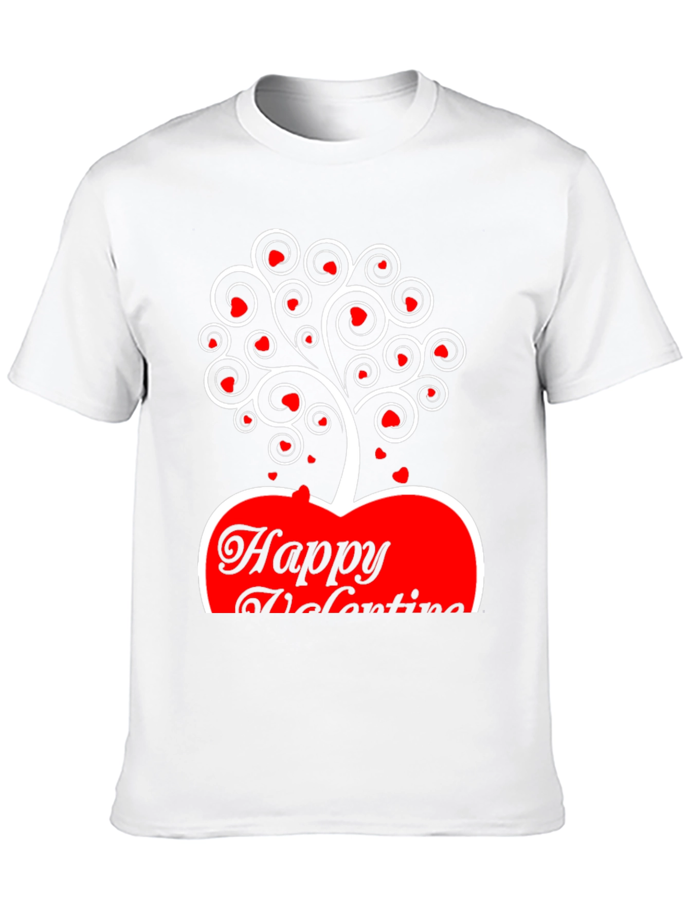 Valentines Day Heart Tree T-Shirt - Black