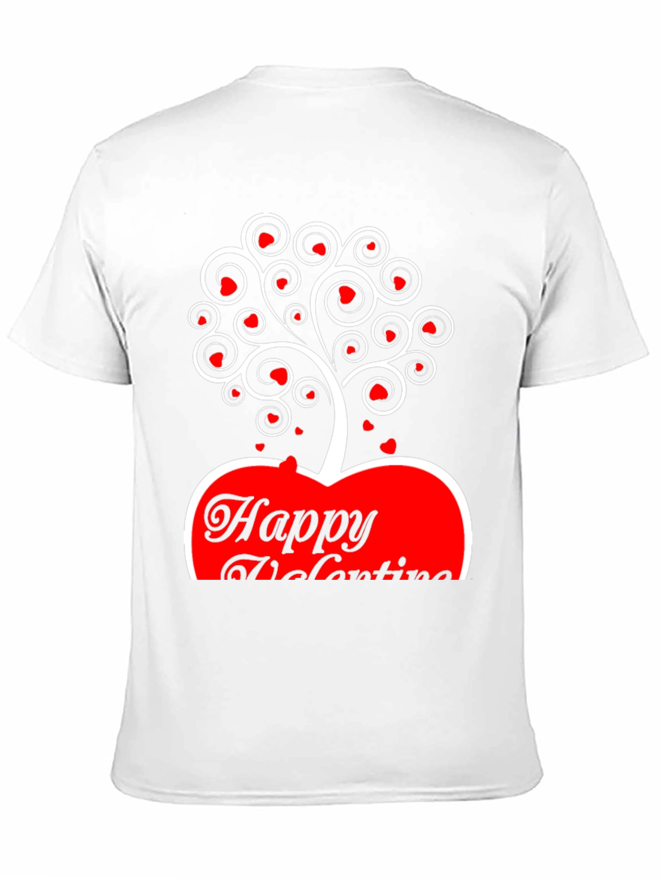 Valentines Day Heart Tree T-Shirt - Black