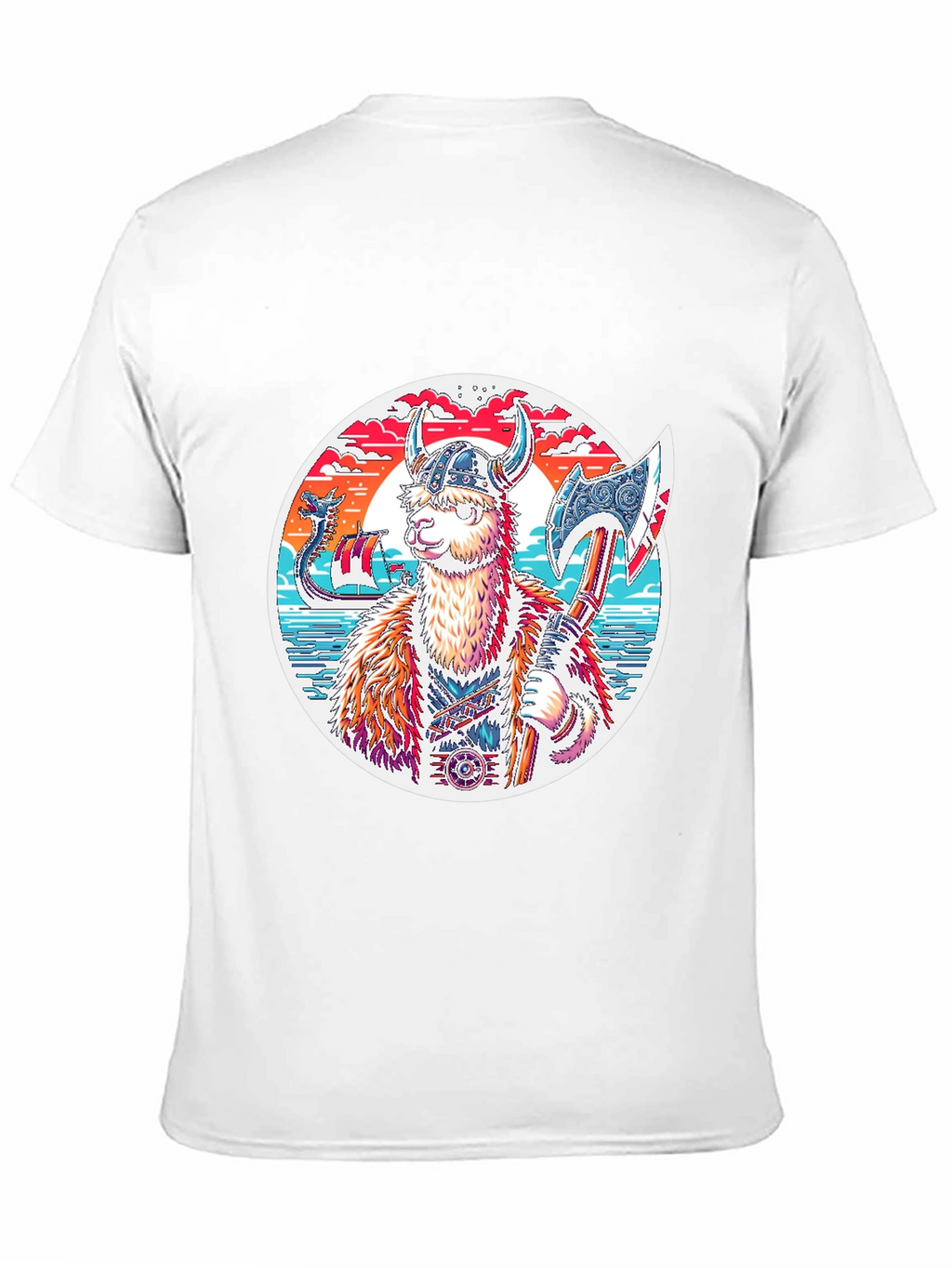 Viking Llama T-Shirt - Unique Graphic Tee