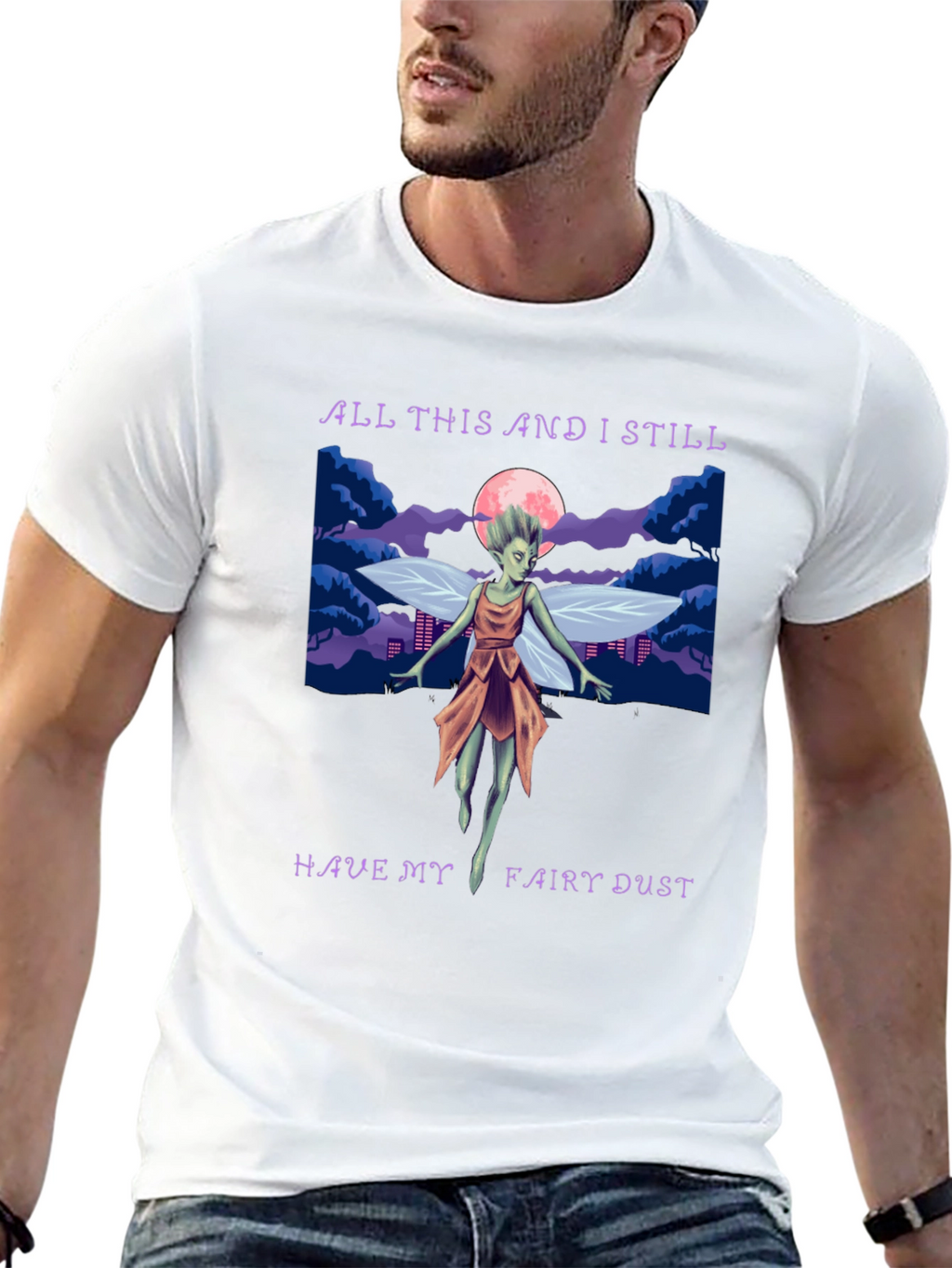 Fairy Dust Graphic Tee - Whimsical Design Soft Cotton
