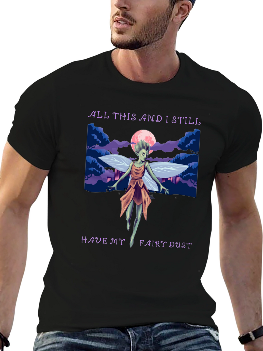 Fairy Dust Graphic Tee - Whimsical Design Soft Cotton