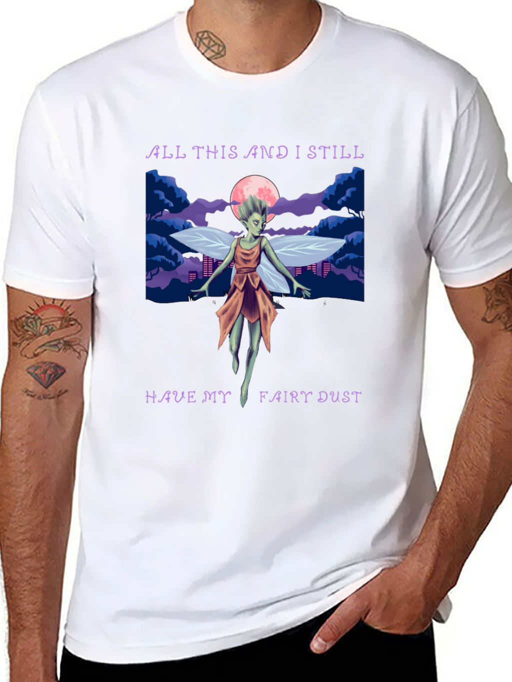 Fairy Dust Graphic Tee - Whimsical Design Soft Cotton