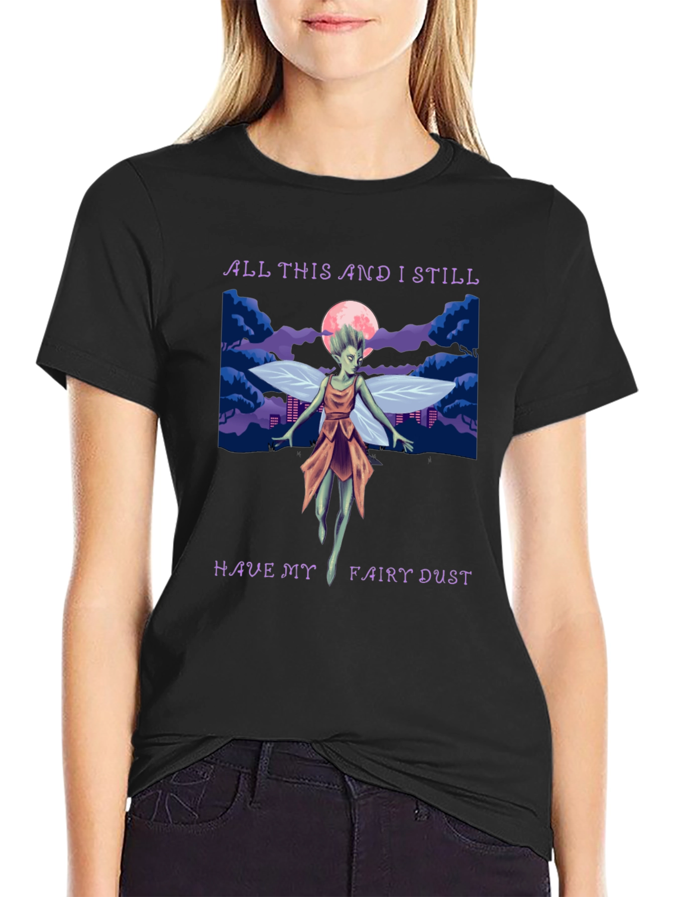 Fairy Dust Graphic Tee - Whimsical Design Soft Cotton