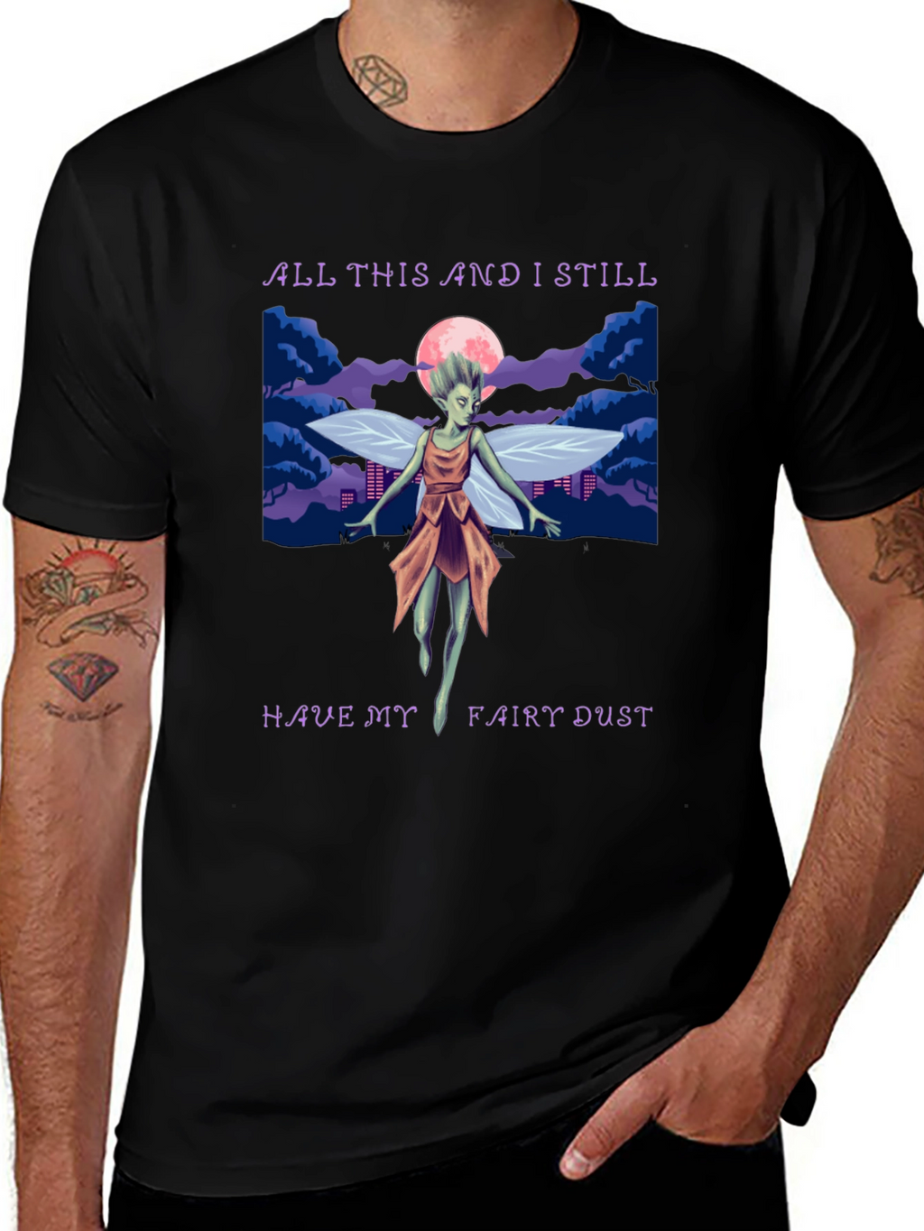 Fairy Dust Graphic Tee - Whimsical Design Soft Cotton