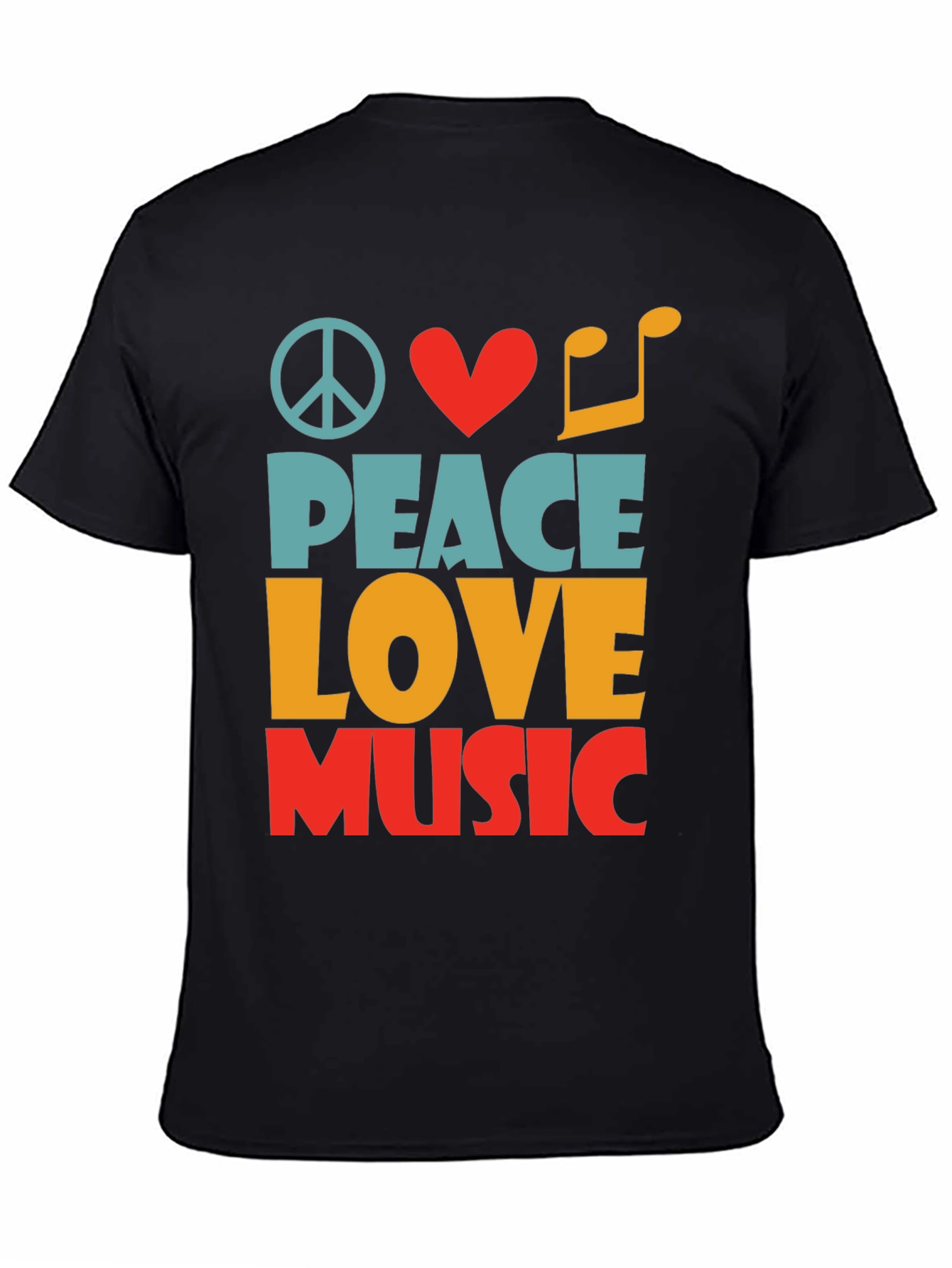 Peace Love Music Graphic T-Shirt
