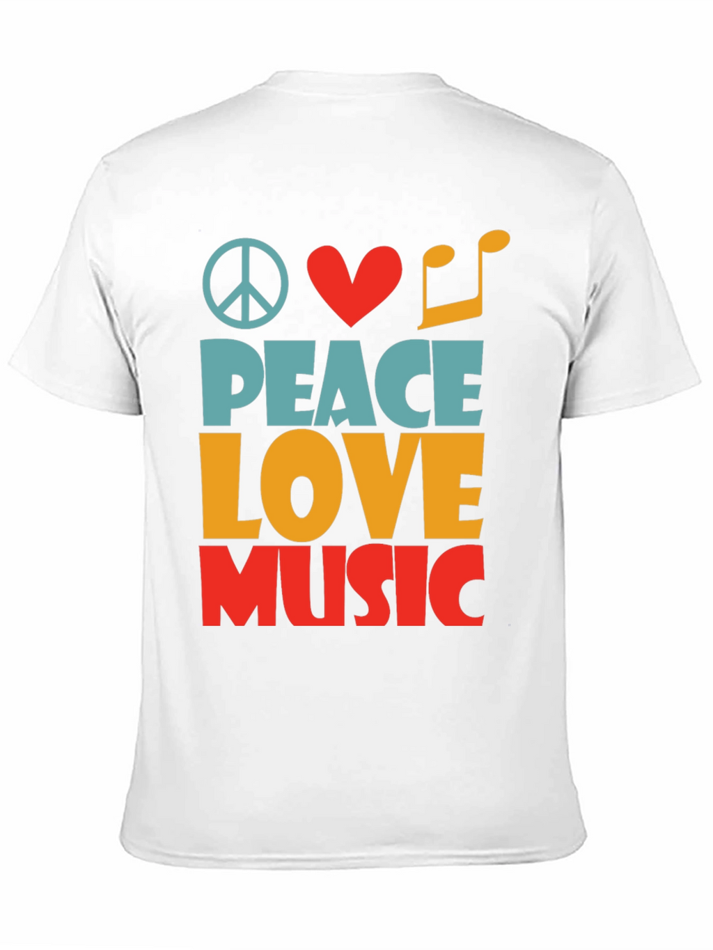 Peace Love Music Graphic T-Shirt