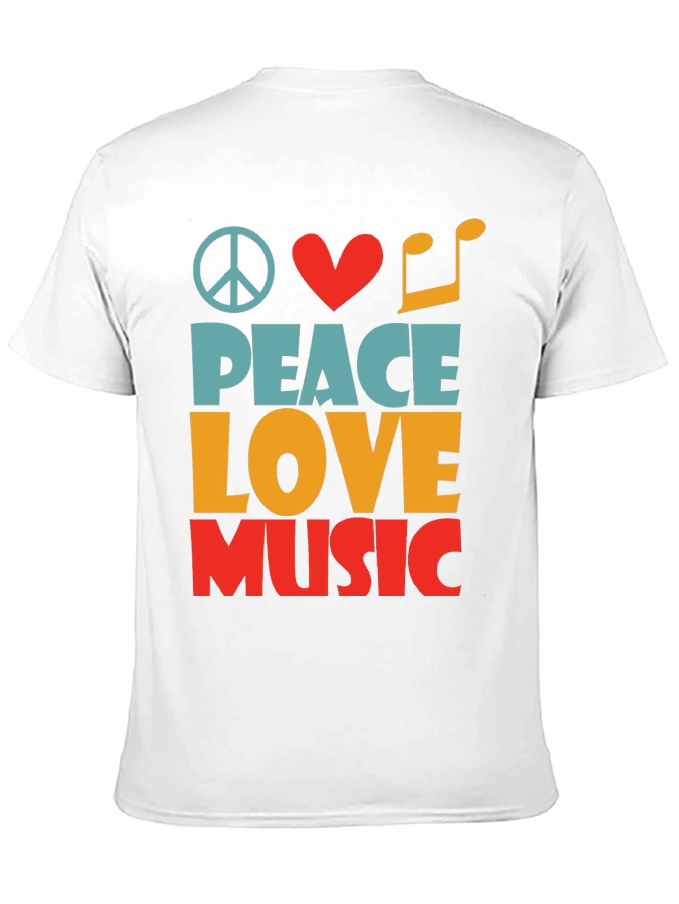 Peace Love Music Graphic T-Shirt
