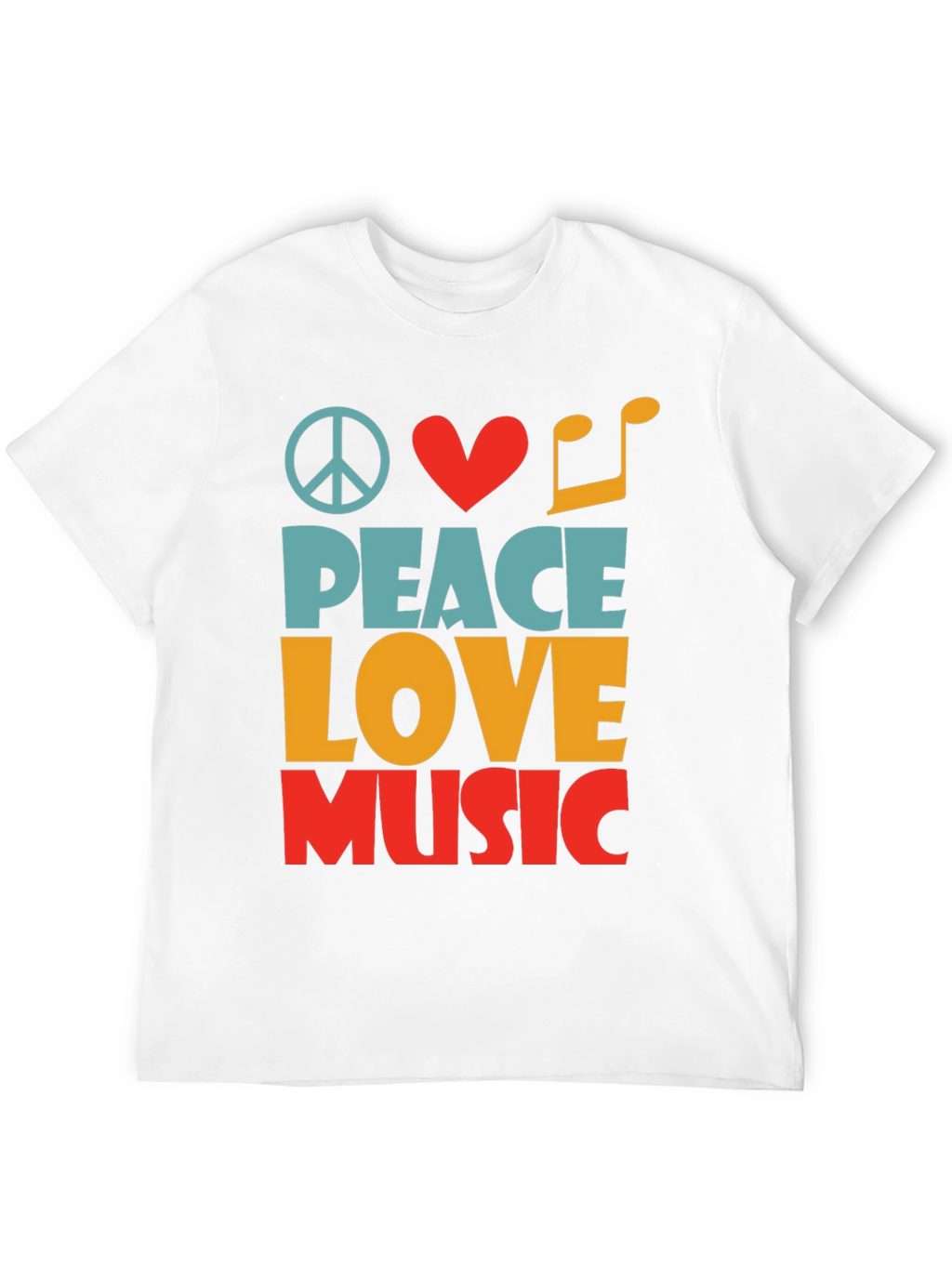 Peace Love Music Graphic T-Shirt