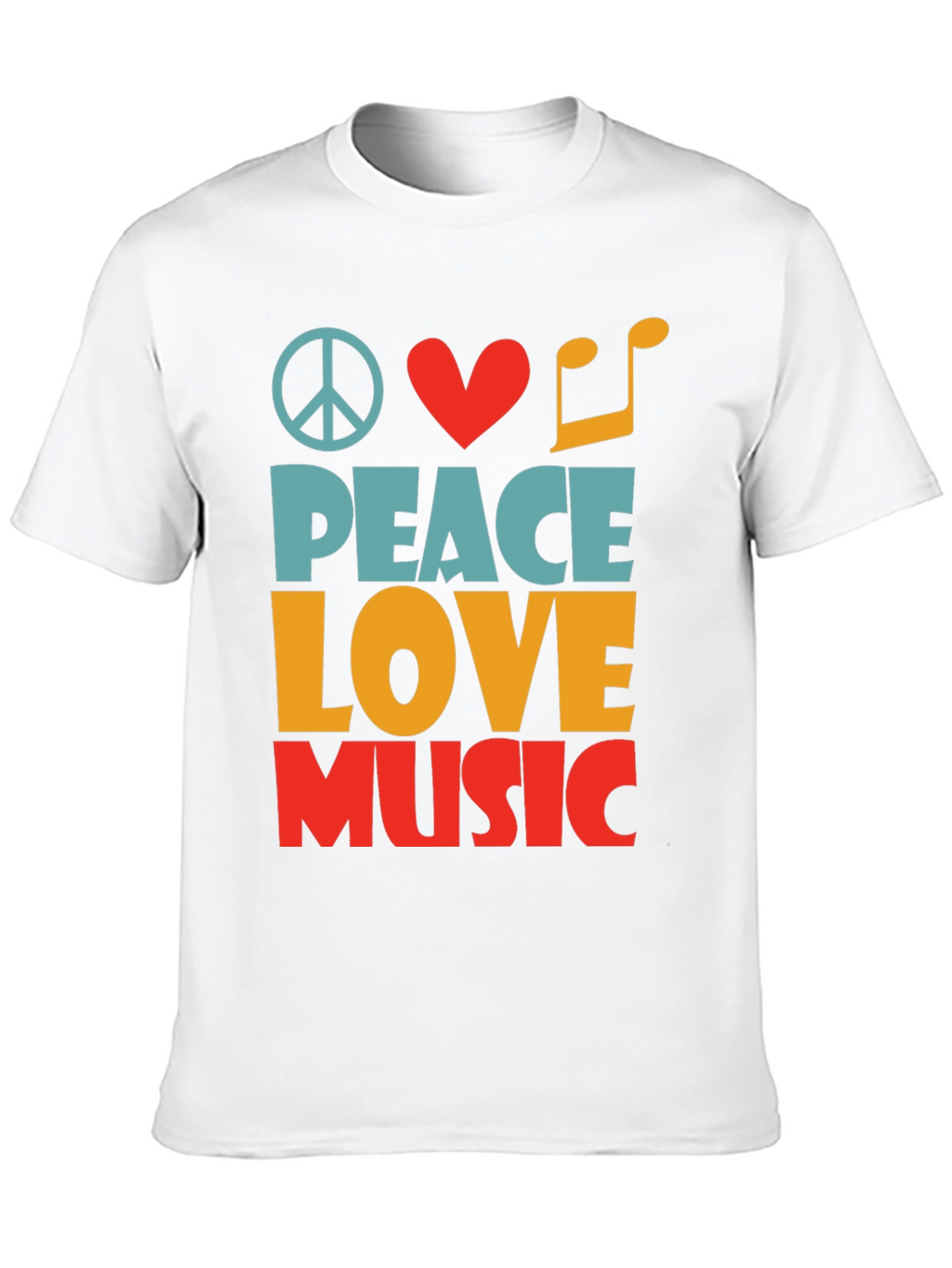 Peace Love Music Graphic T-Shirt