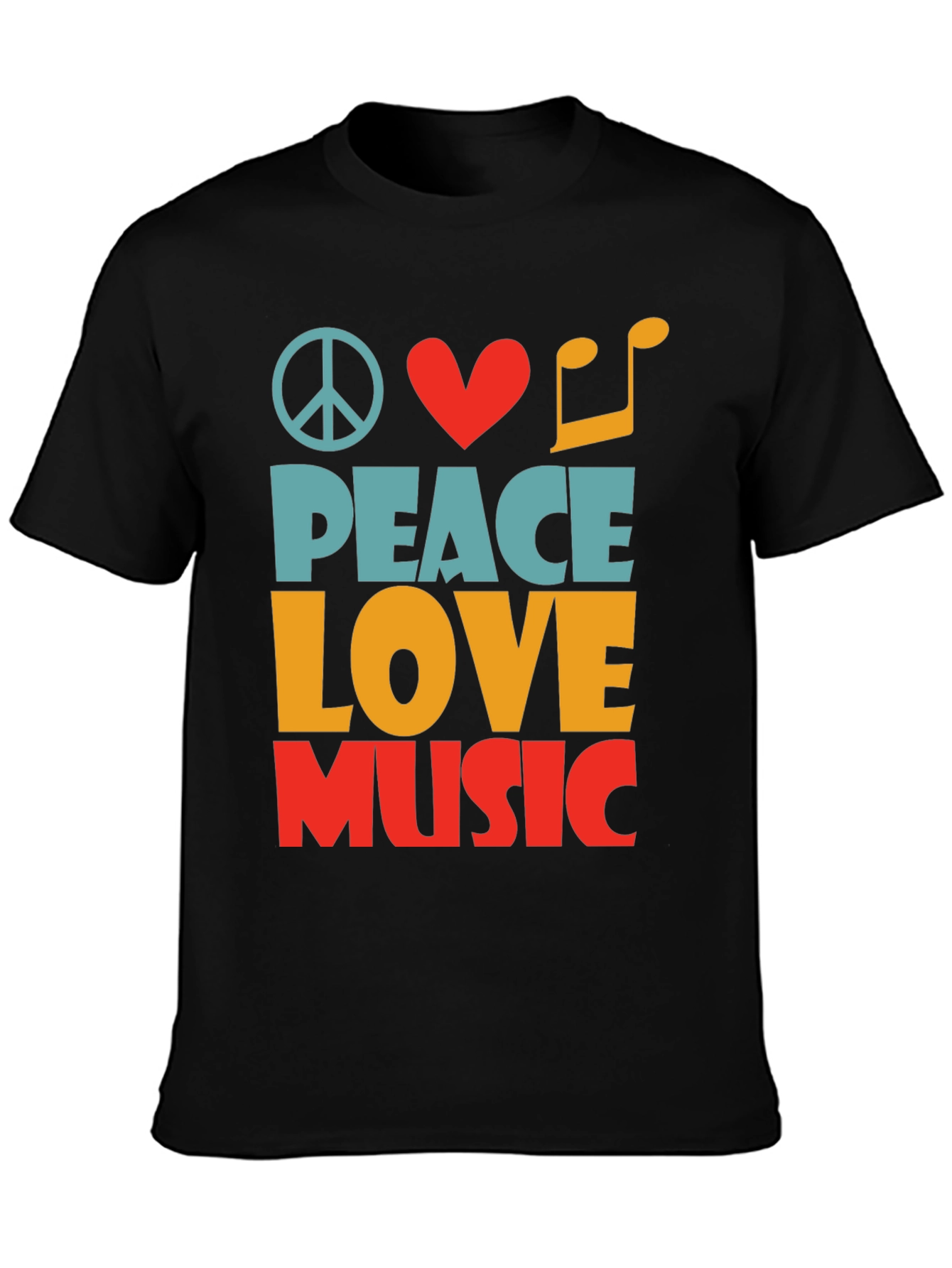 Peace Love Music Graphic T-Shirt