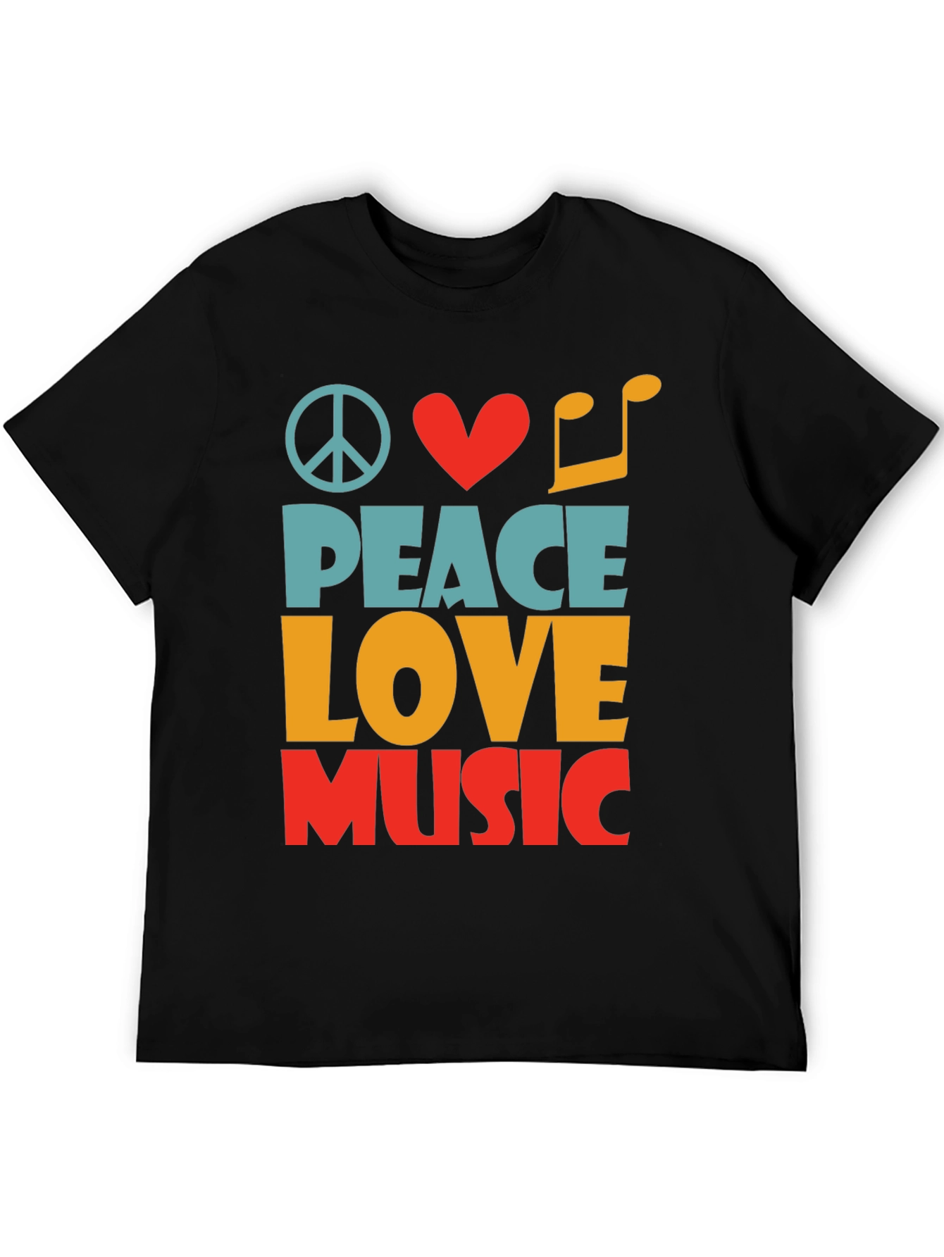 Peace Love Music Graphic T-Shirt