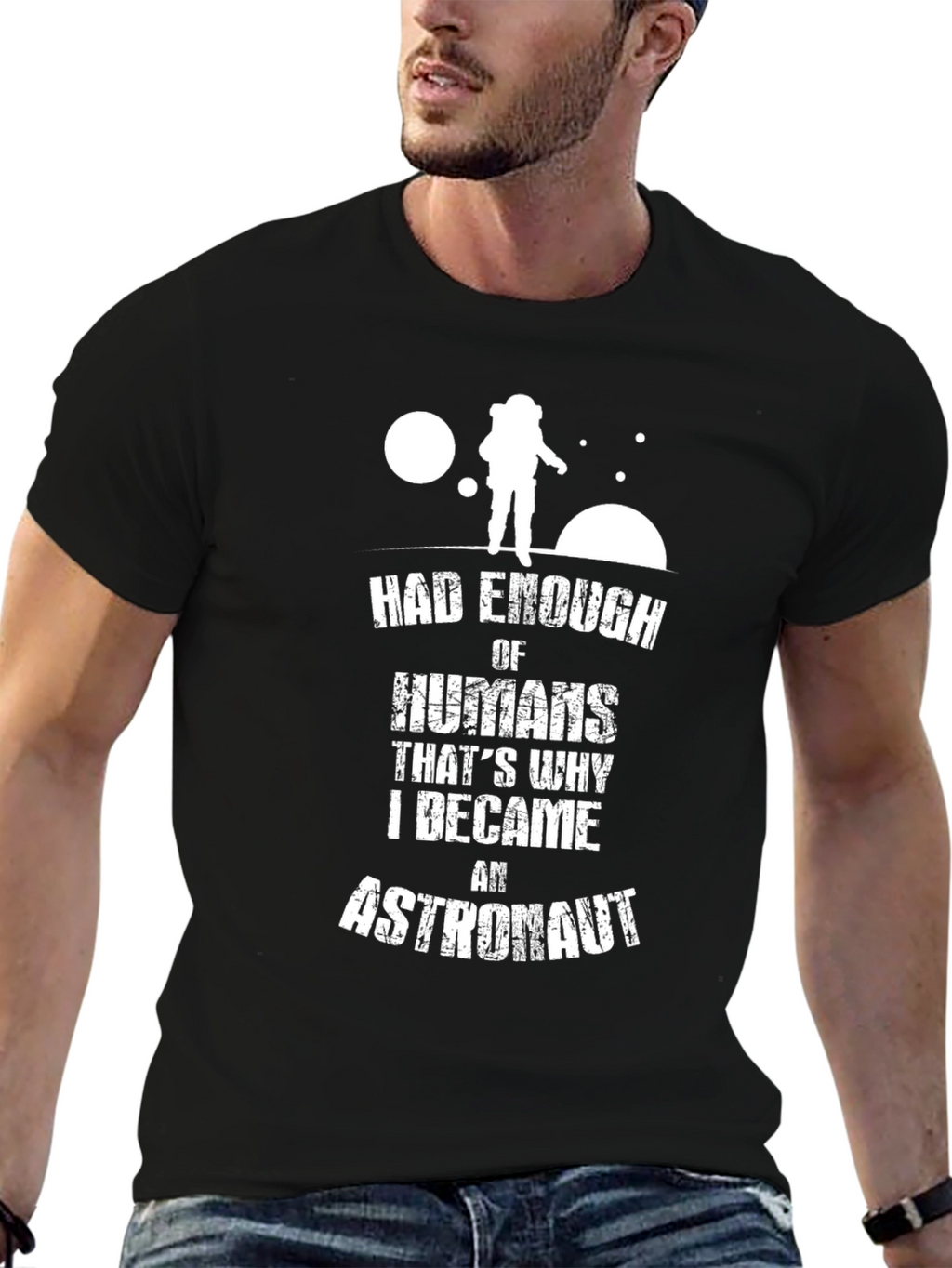 Had Enough Humans Astronaut Graphic Tee