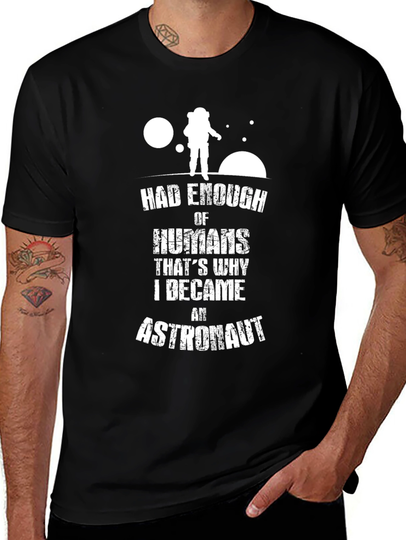 Had Enough Humans Astronaut Graphic Tee