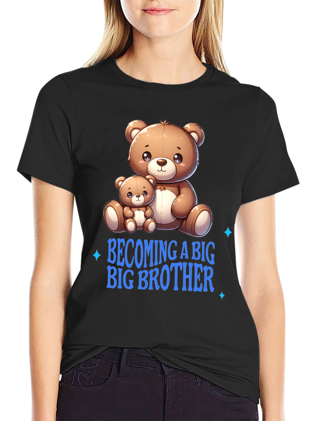 Becoming a Big Brother T-Shirt Cute Bear Graphic